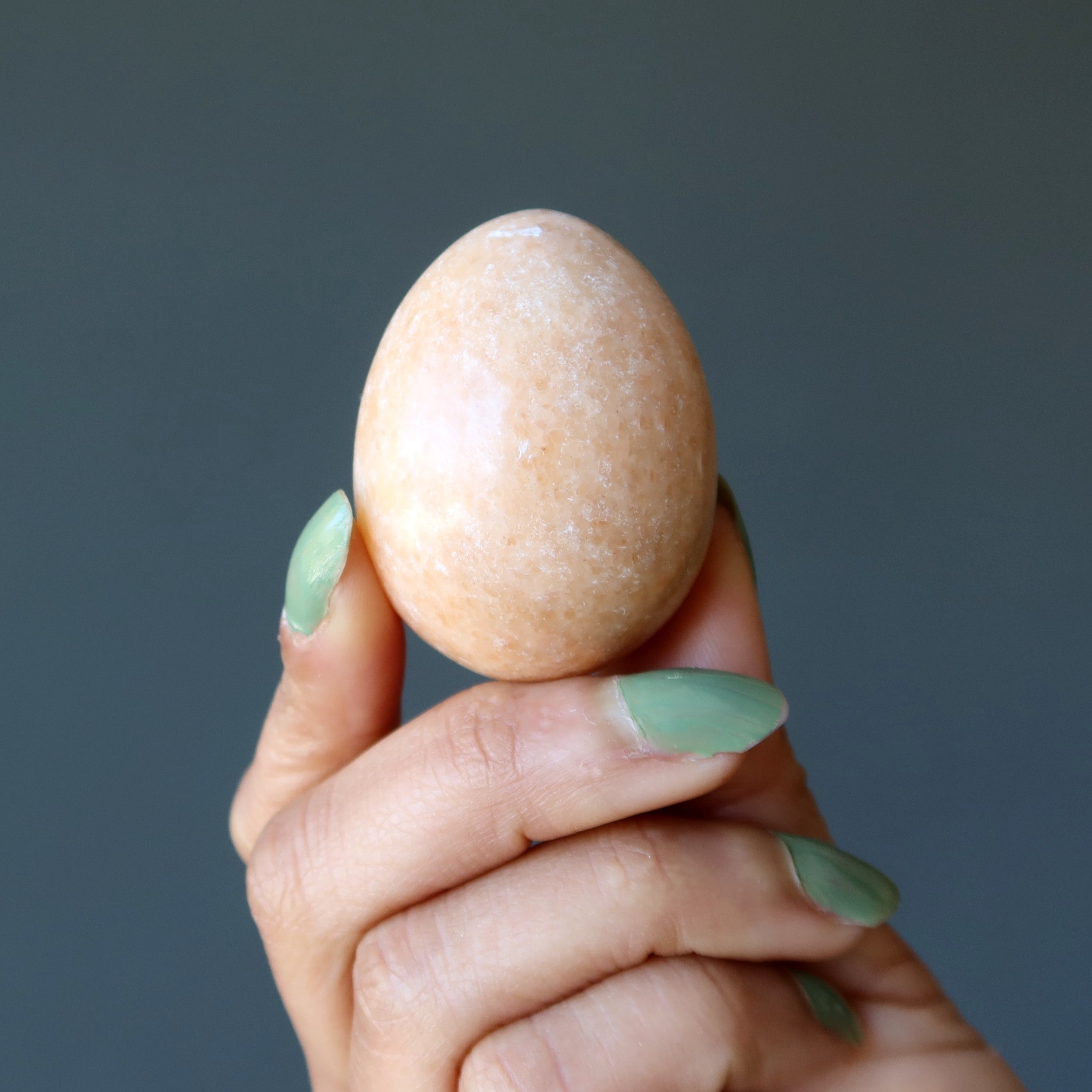 Red Aventurine Egg Orange Sunburst of Abundance Crystal