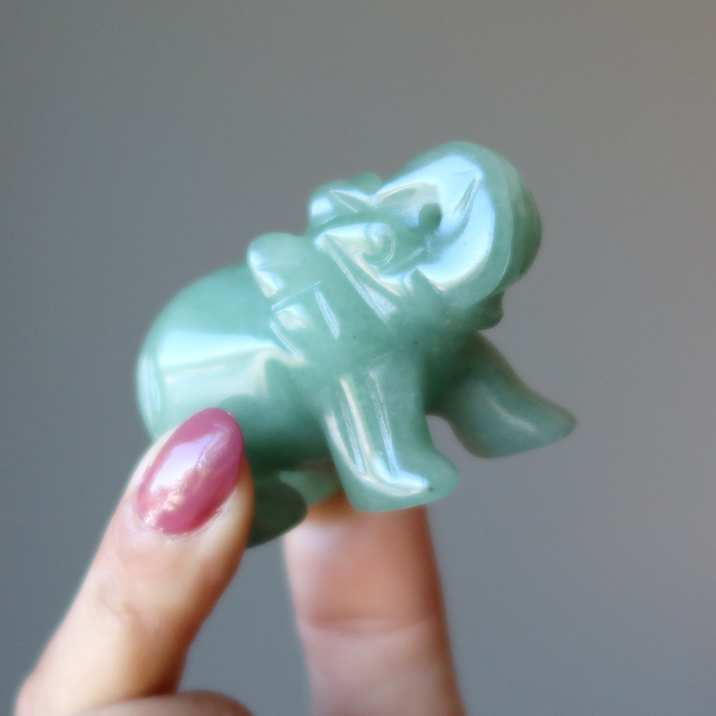 Green Aventurine Elephant Lucky Money Wounded Warrior