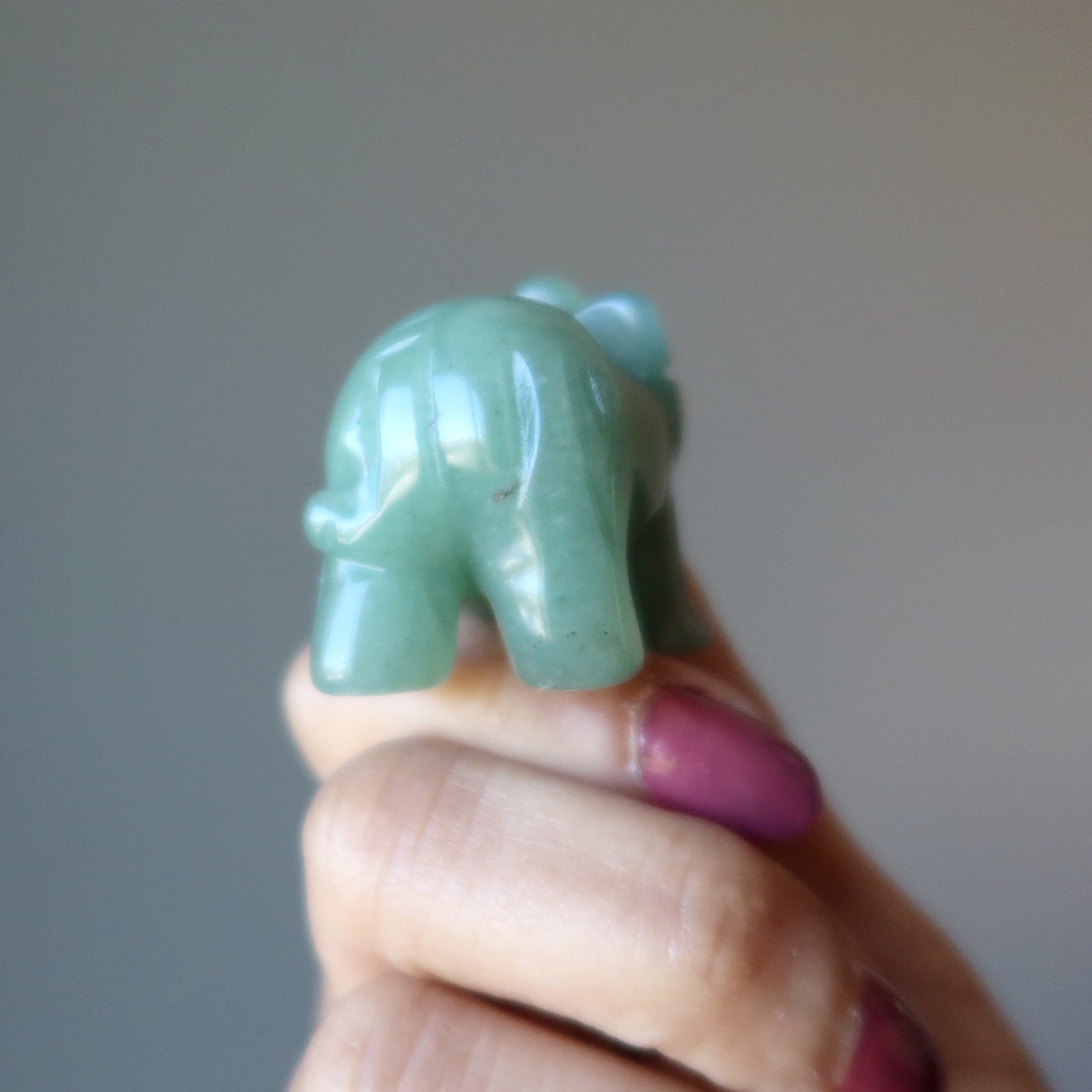 Green Aventurine Elephant Lucky Money Wounded Warrior