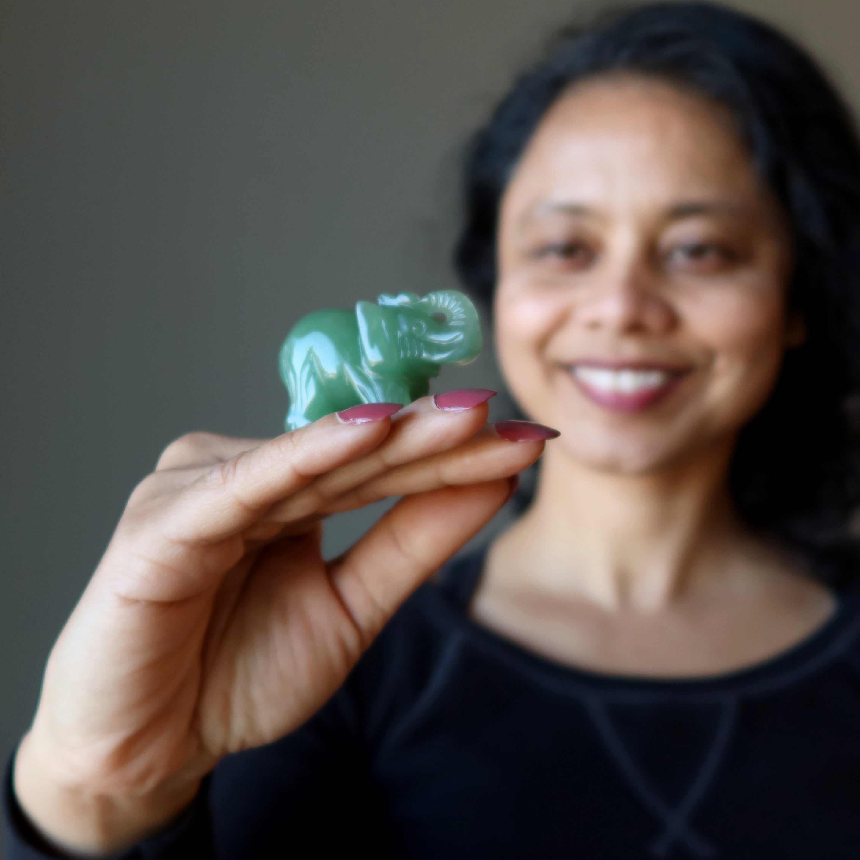 Green Aventurine Elephant Lucky Money Wounded Warrior