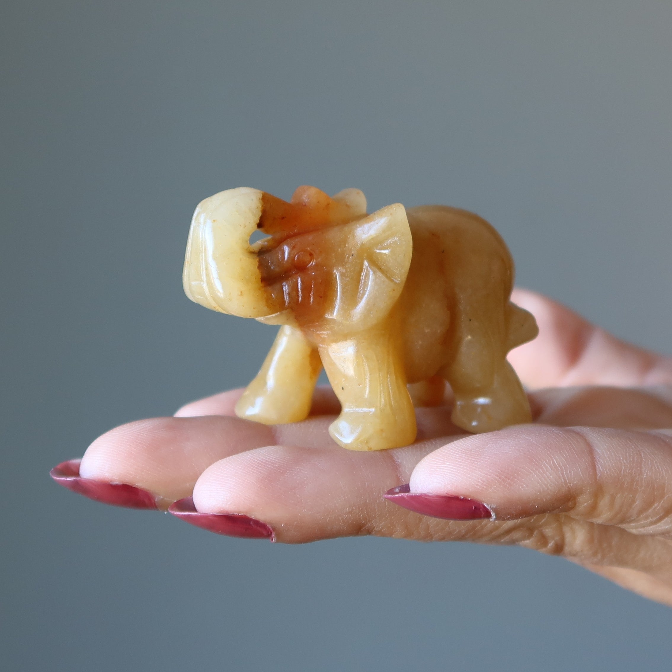 Gelber Aventurin Elefant Goldene Ära Schätze Tier