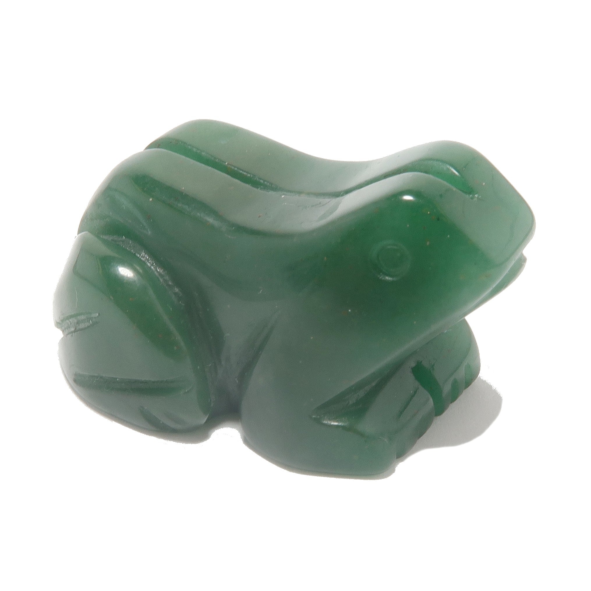 Grüner Aventurin Frosch Sprung des Glaubens Kristallfigur