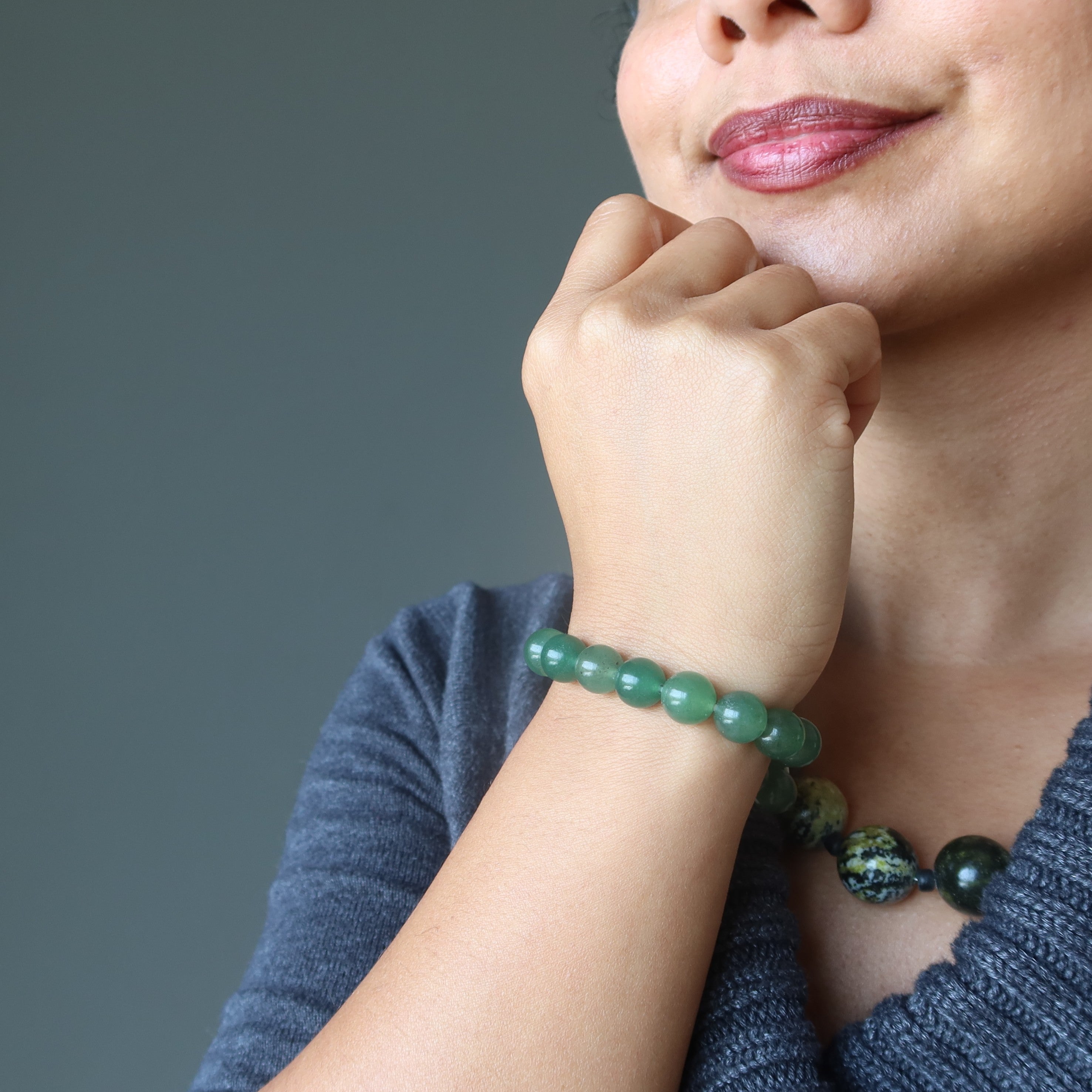 Green Aventurine Bracelet Natural Stone Abundance Attraction