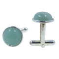 Green Aventurine Cufflinks Dress Success Silver