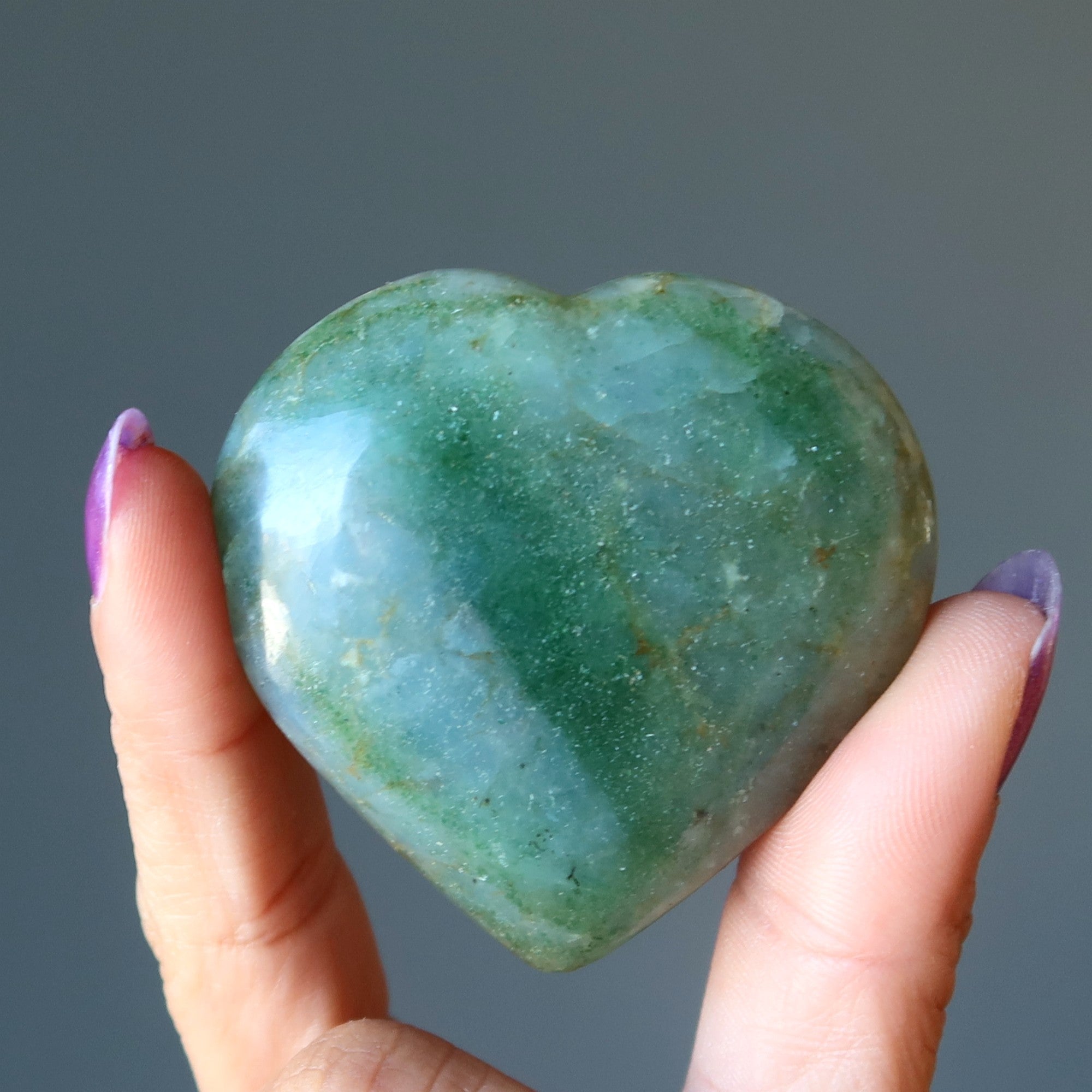 Pierre Cœur d'aventurine verte, Gratitude et Amour