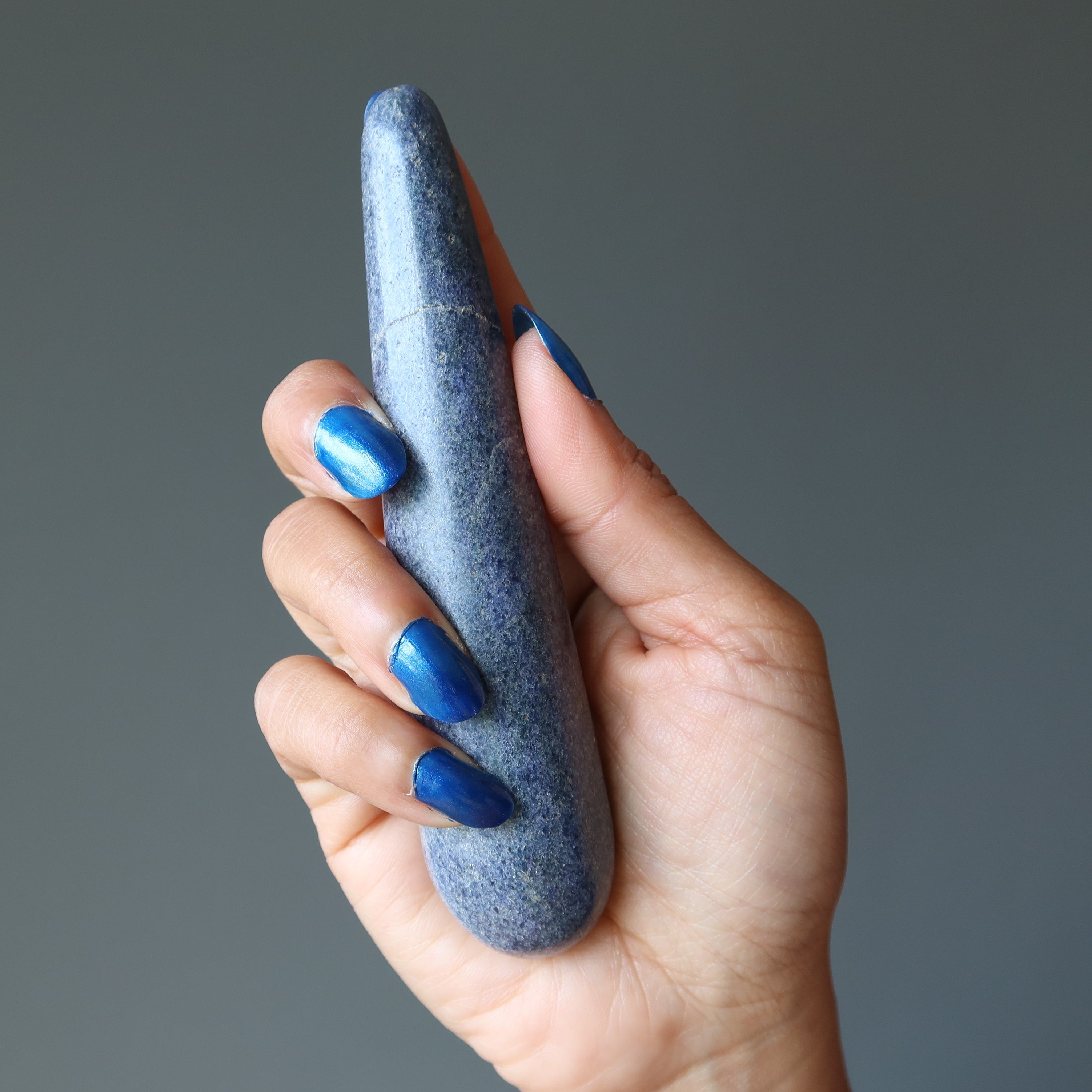 Aventurine Massage Wand Blue Denim Crystal Pressure Point Therapy
