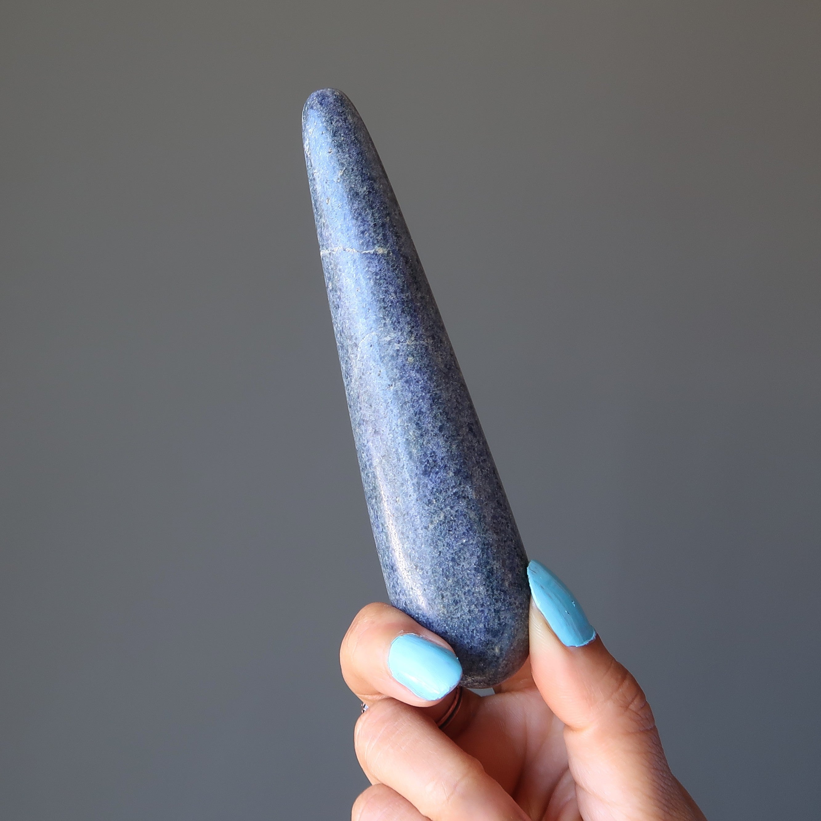 Aventurine Massage Wand Blue Denim Crystal Pressure Point Therapy