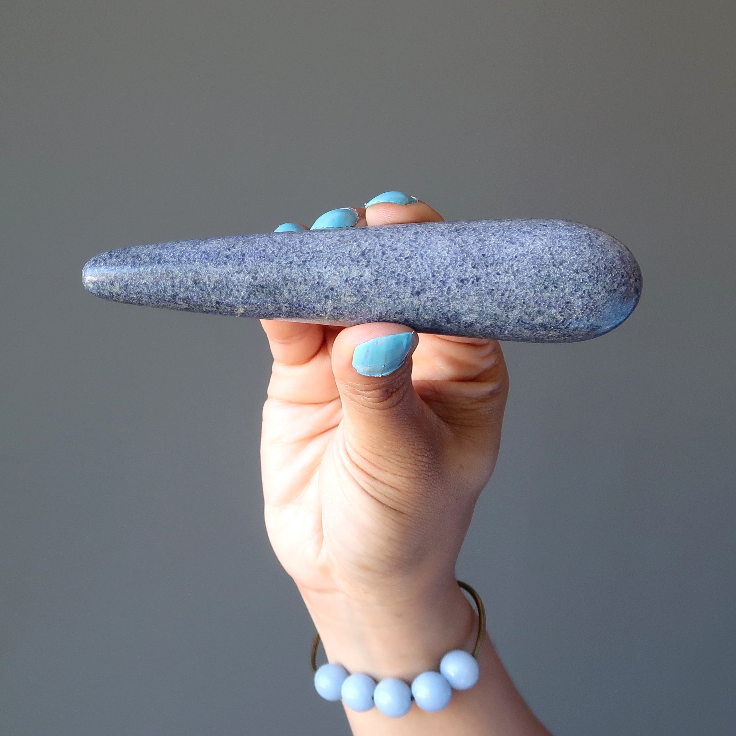 Aventurine Massage Wand Blue Denim Crystal Pressure Point Therapy