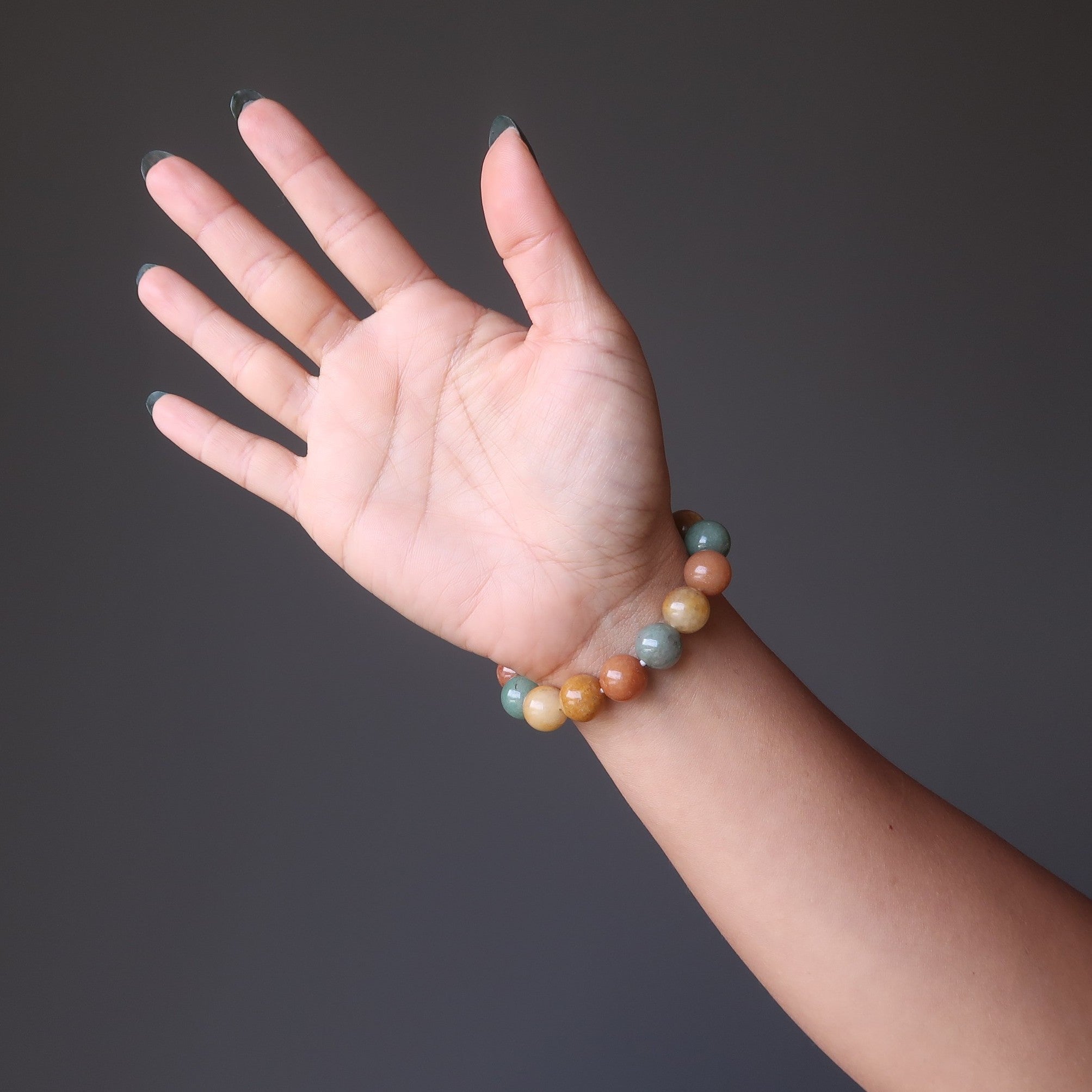Aventurine Bracelet Multi-Color Gemstone Beads of Abundance