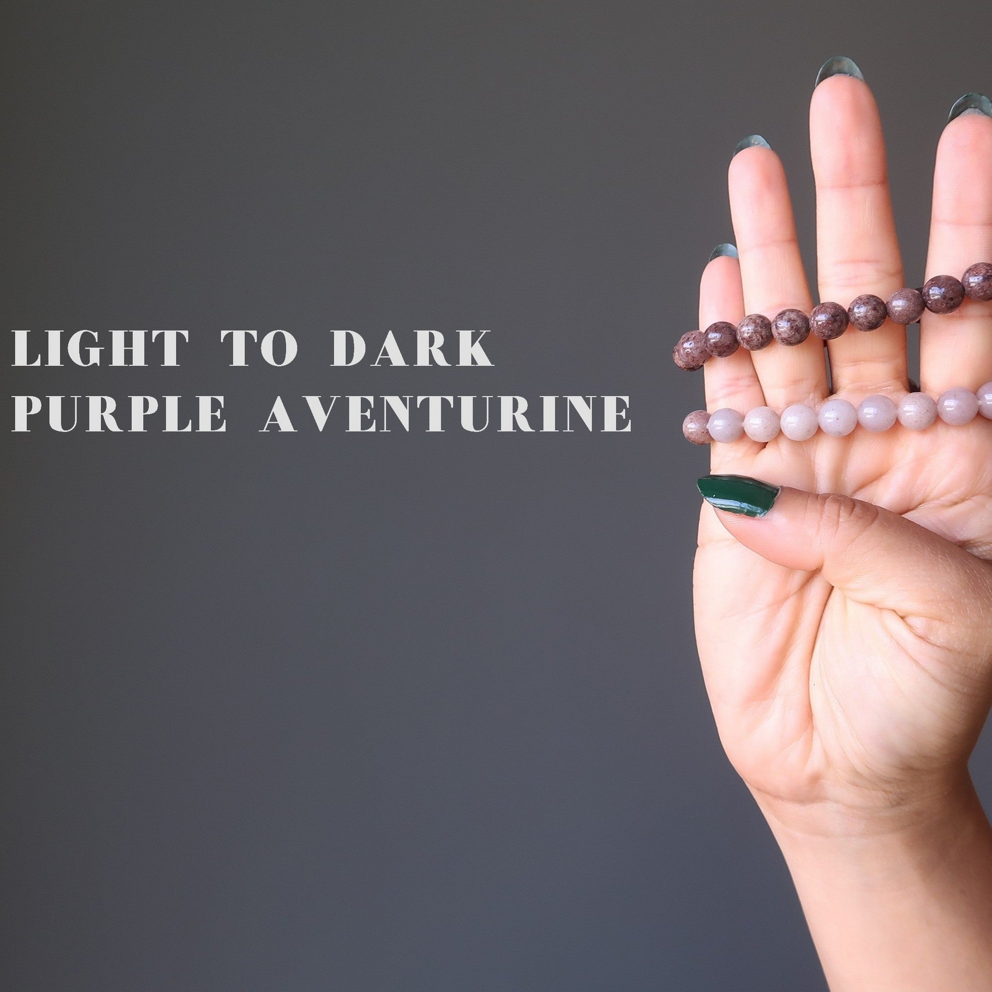 Aventurine Bracelet Set: Green Purple Red Natural Abundance
