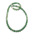 Green Aventurine necklace wear your wealth stones, 7-8mm polished green beads with silver clasp on white background