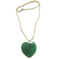 Collier Aventurine Verte Mon Grand Cœur Abondant sur Cuir