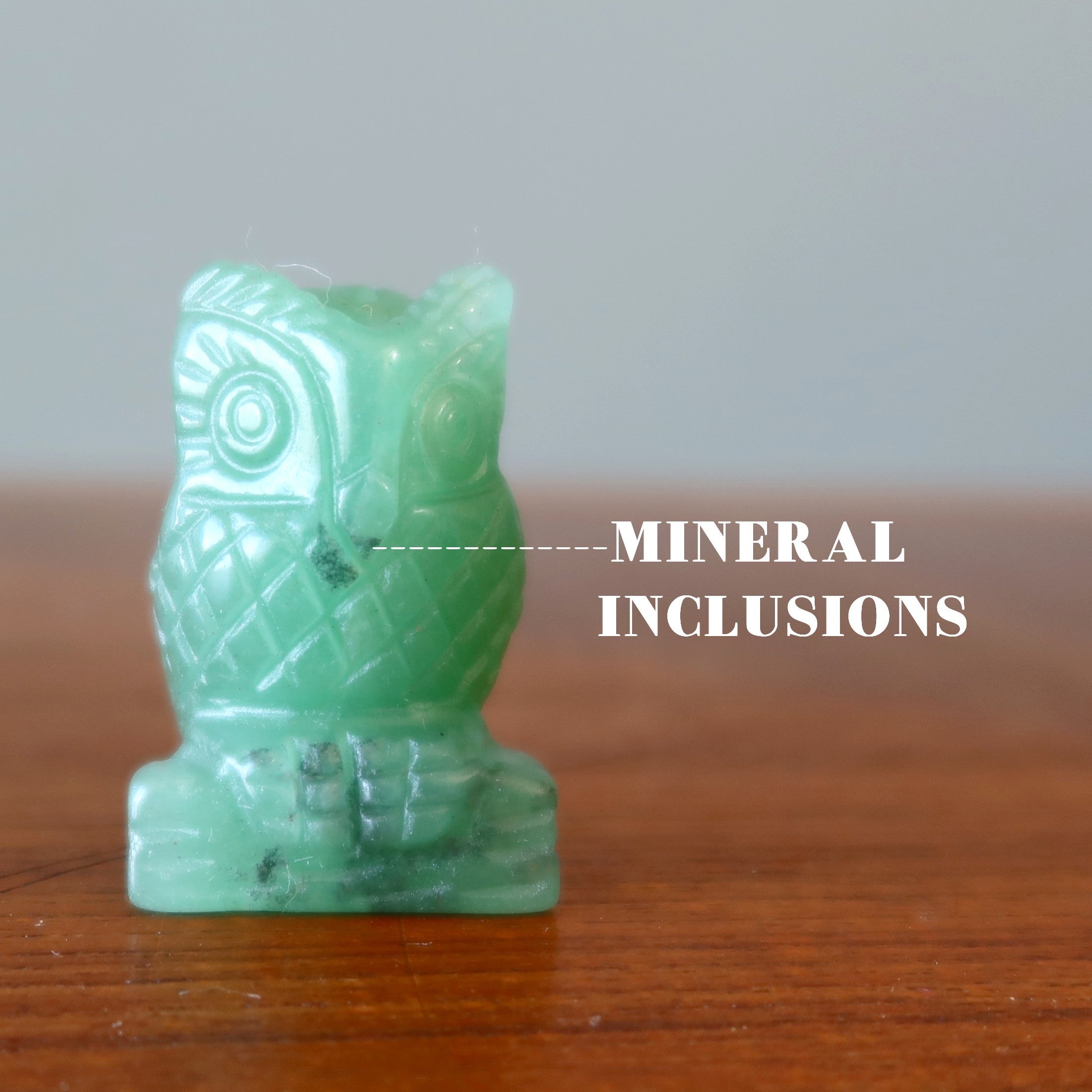 Green Aventurine Owl Journey of Abundance Animal