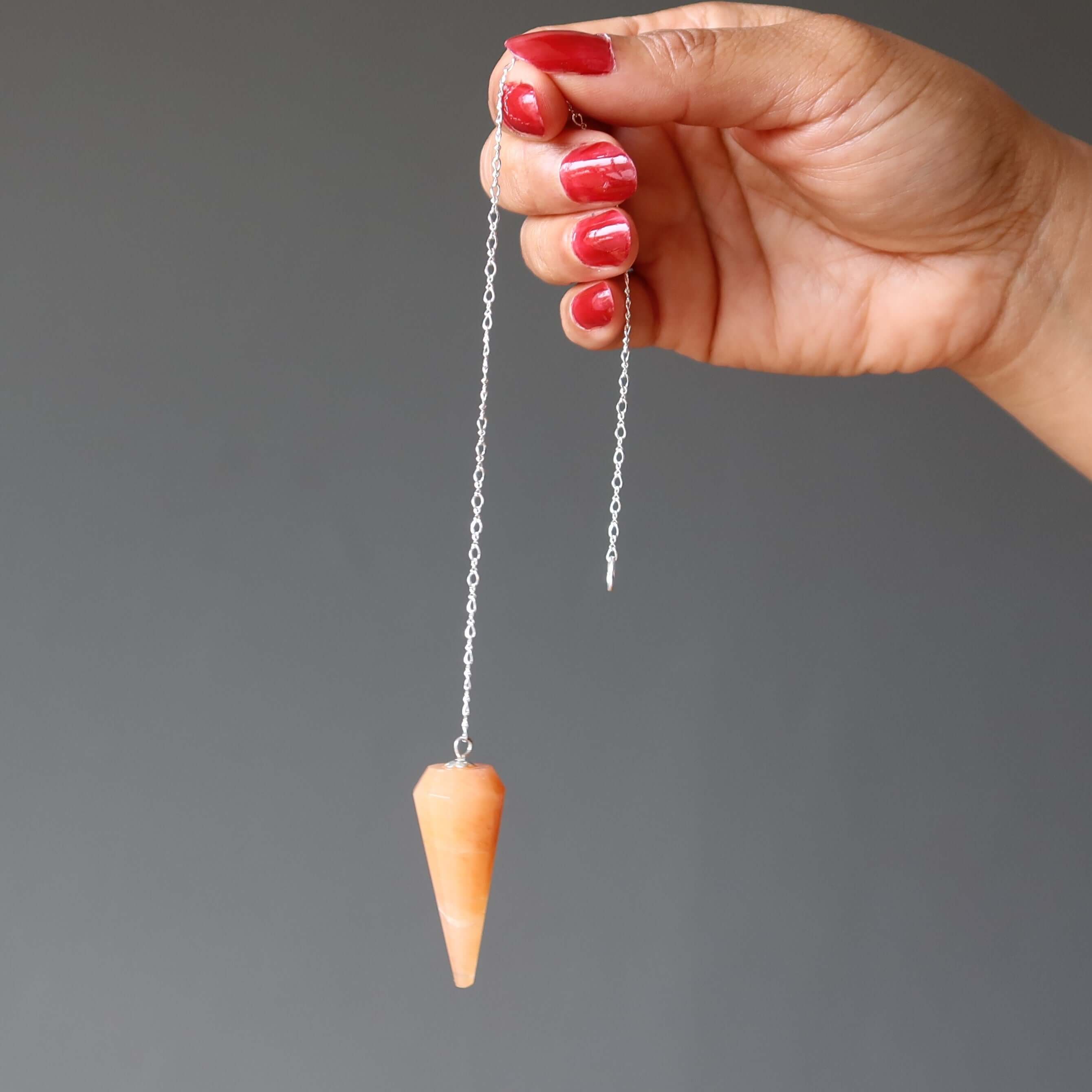 Red Aventurine Pendulum Orange Jolt Sterling Silver