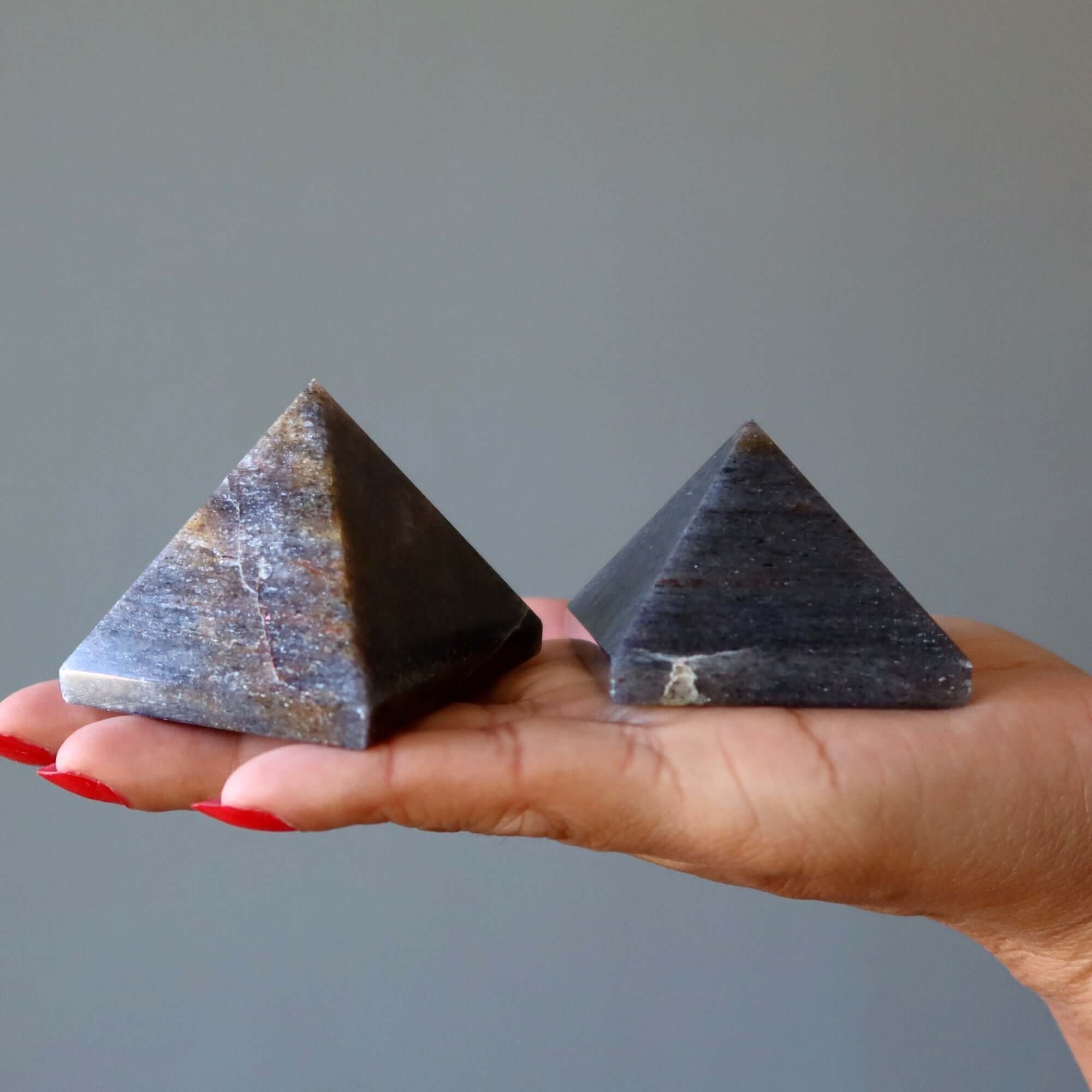 Stormy Gray Aventurine Pyramid Spiritual Utopia