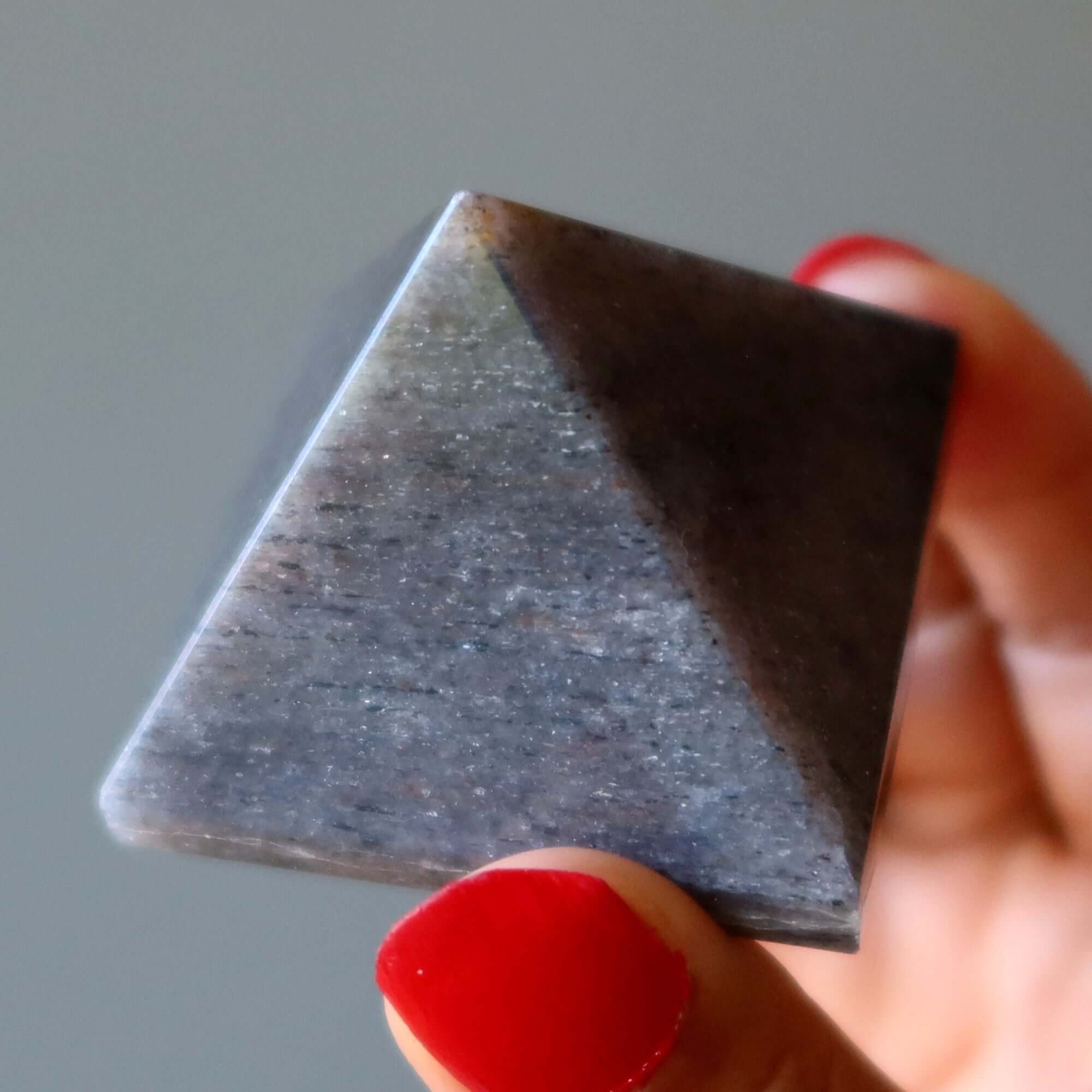 Stormy Gray Aventurine Pyramid Spiritual Utopia