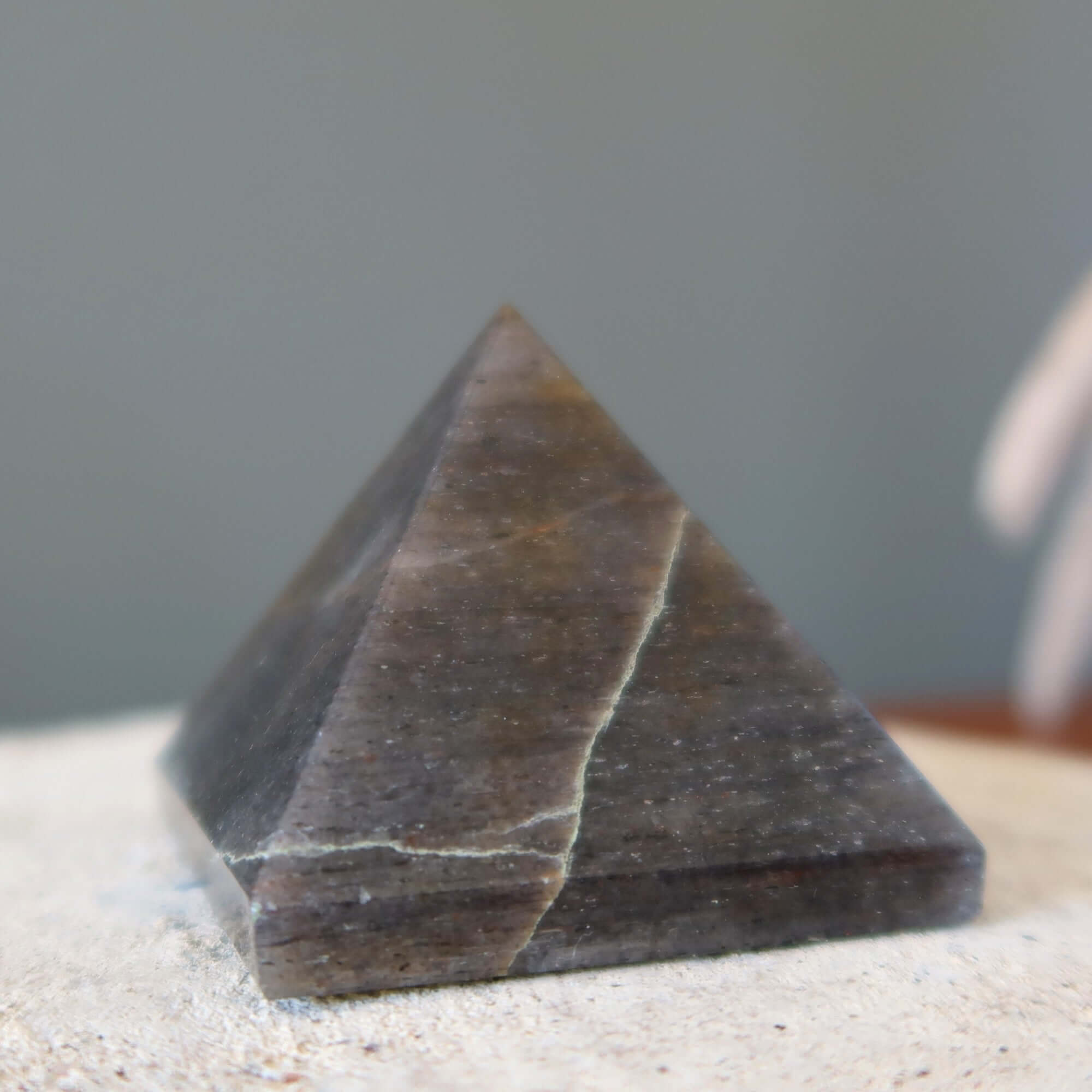 Stormy Gray Aventurine Pyramid Spiritual Utopia