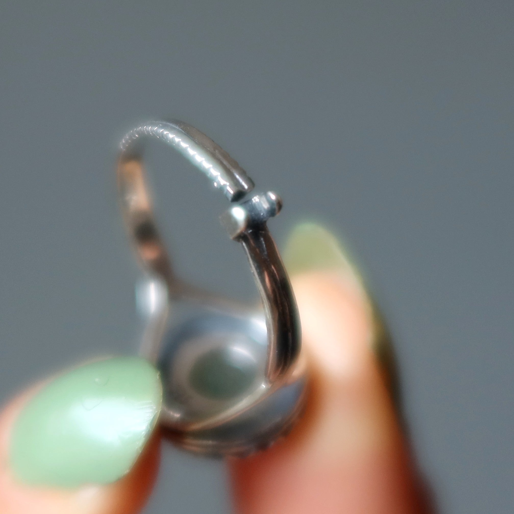 Green Aventurine Ring Money Sterling Silver Adjustable