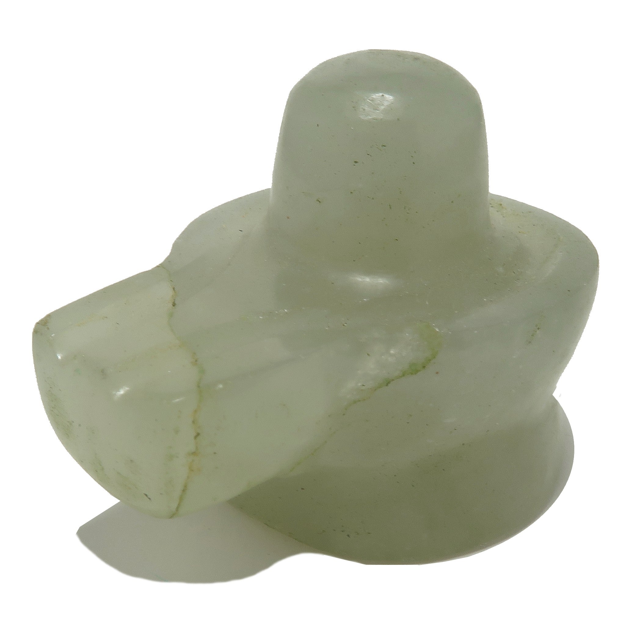 Grüner Aventurin Shivling Wohlstands-Pooja Hinduistischer Kristall