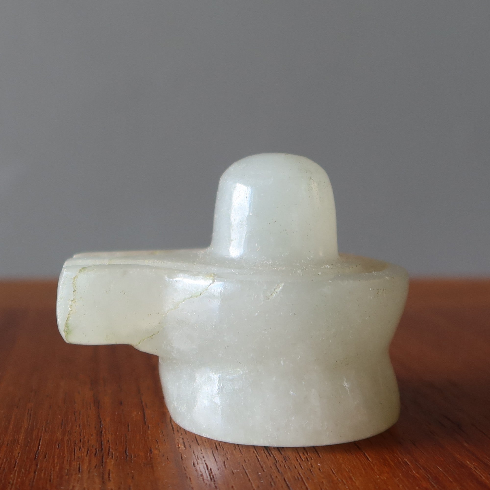 Grüner Aventurin Shivling Wohlstands-Pooja Hinduistischer Kristall