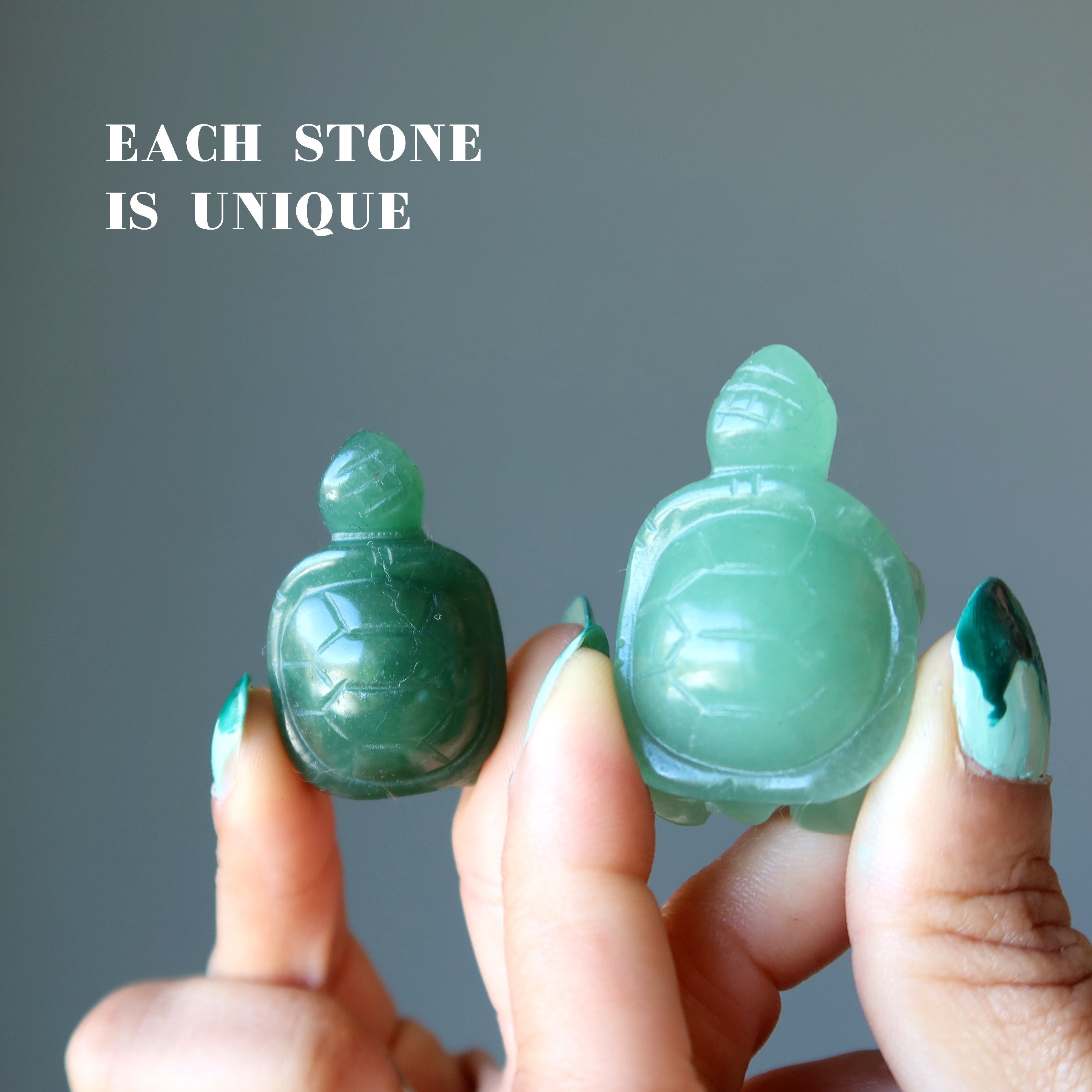 Green Aventurine Turtle Walk of Wealth Stone