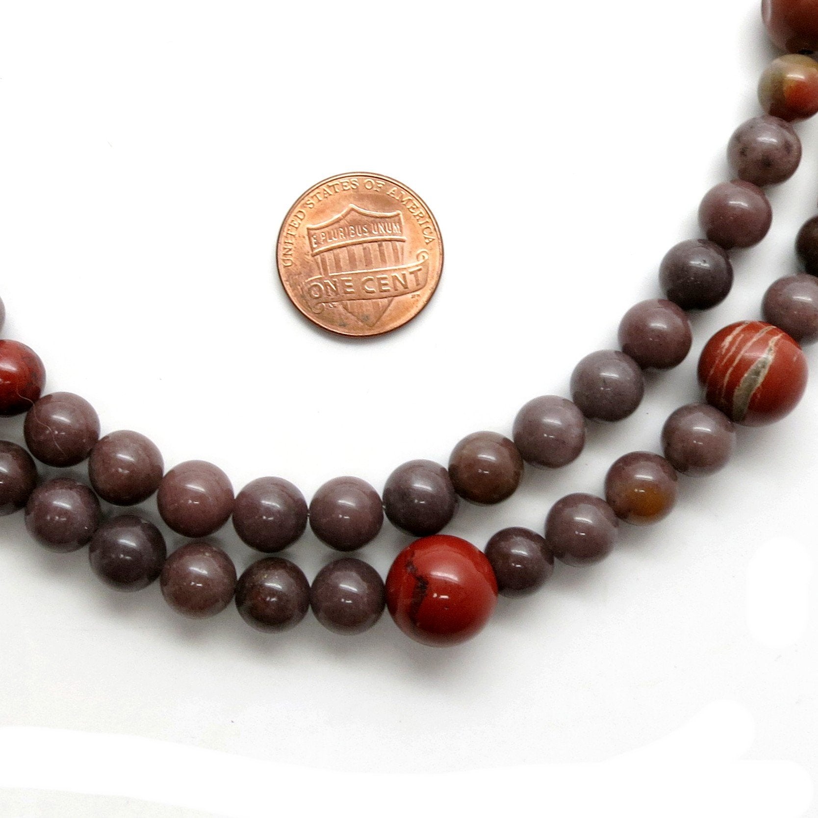 Collier Aventurine Violette Jaspe Rouge Bambou Sauvage