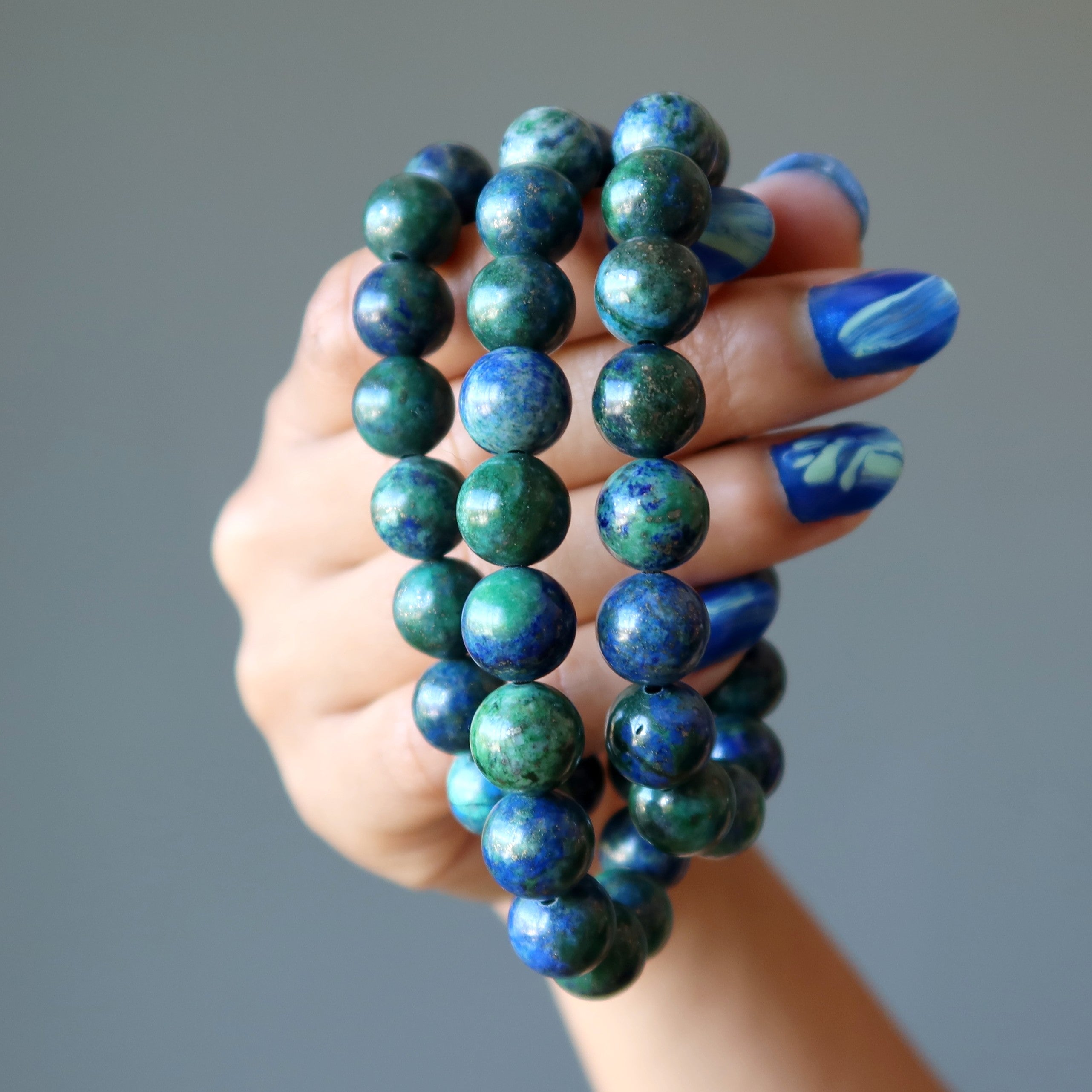 Bracelet Azurite Malachite Pierre d'Essence Terrestre