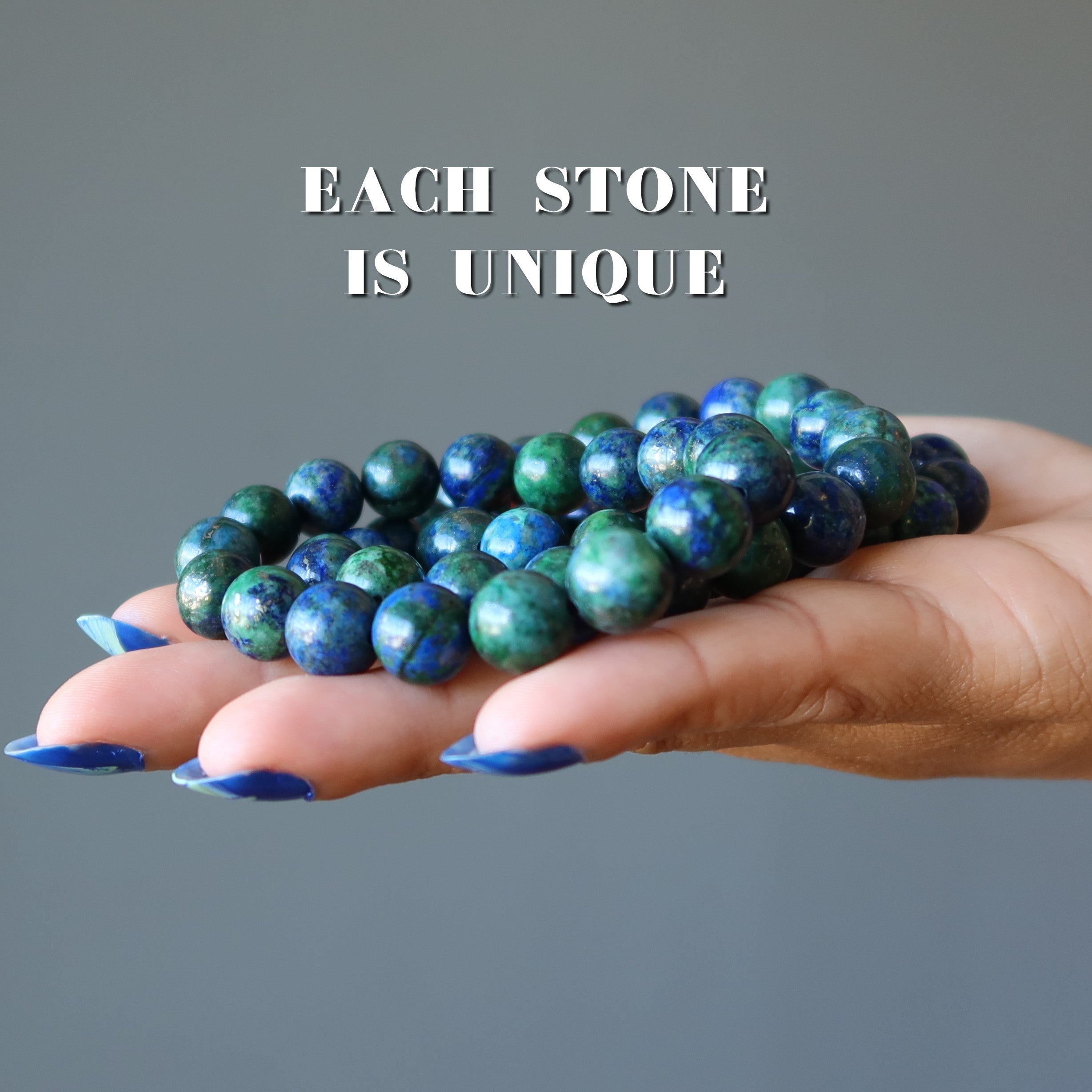 Bracelet Azurite Malachite Pierre d'Essence Terrestre