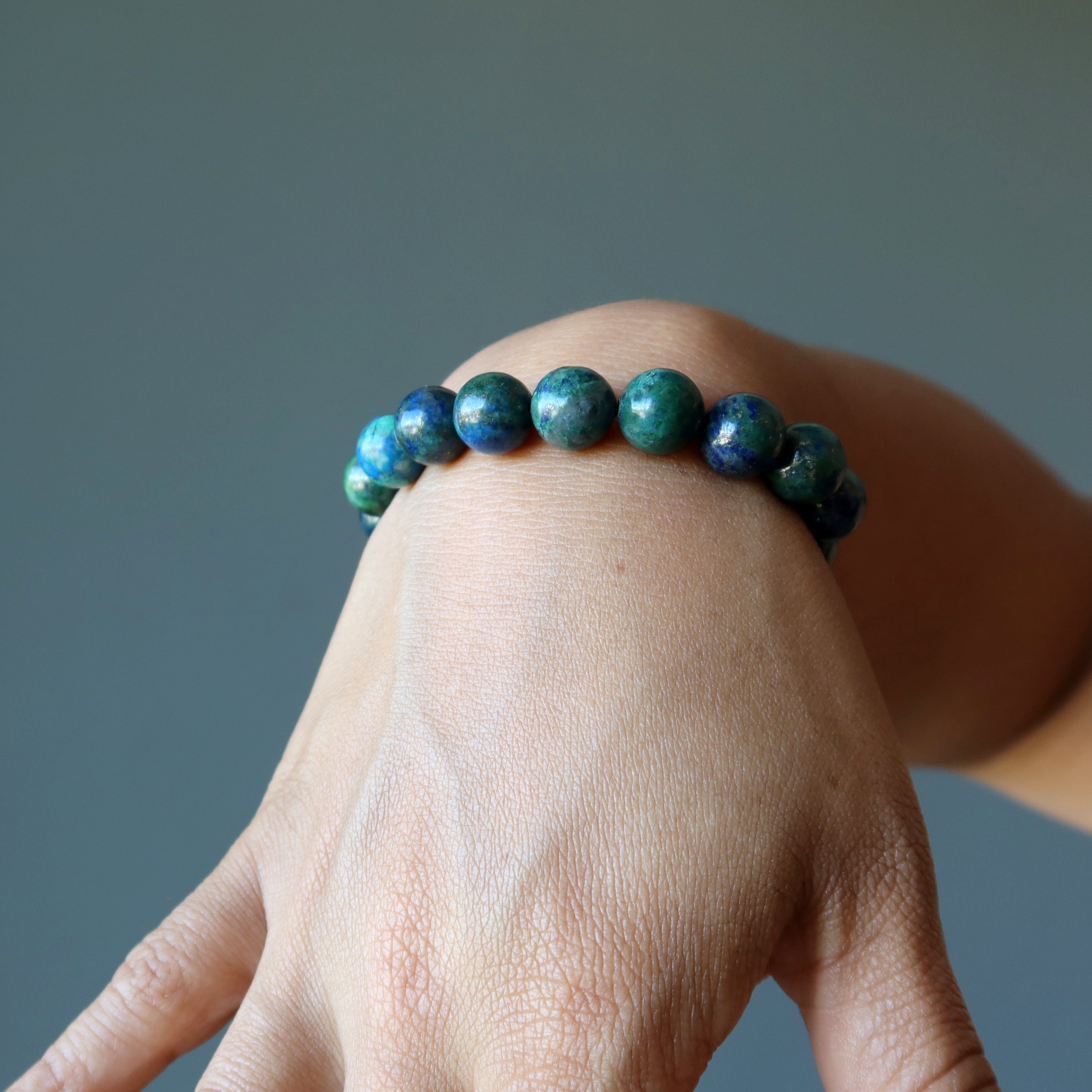 Bracelet Azurite Malachite Pierre d'Essence Terrestre