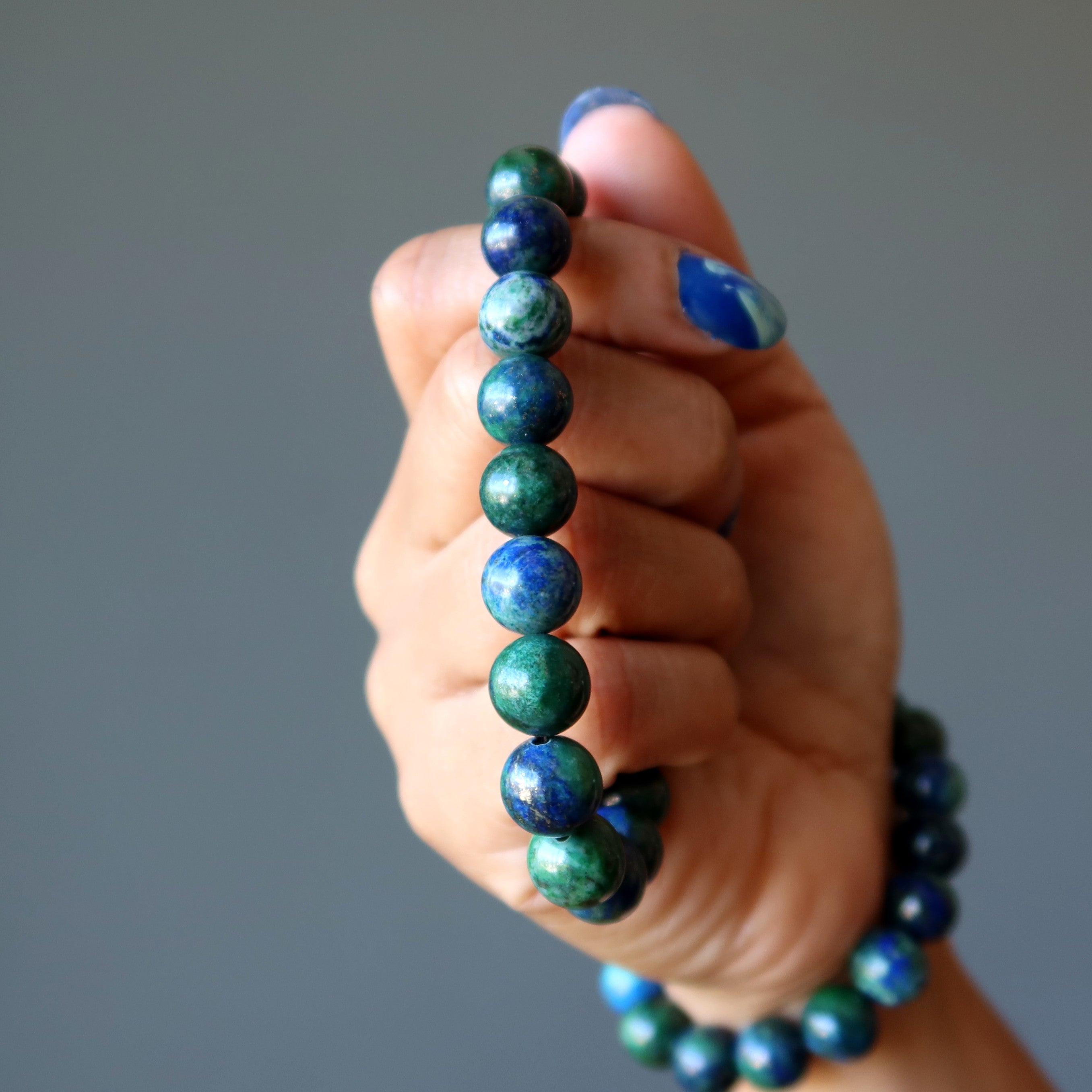 Bracelet Azurite Malachite Pierre d'Essence Terrestre