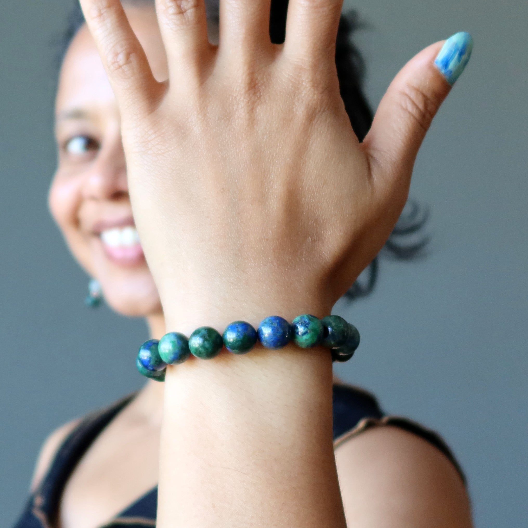 Bracelet Azurite Malachite Pierre d'Essence Terrestre