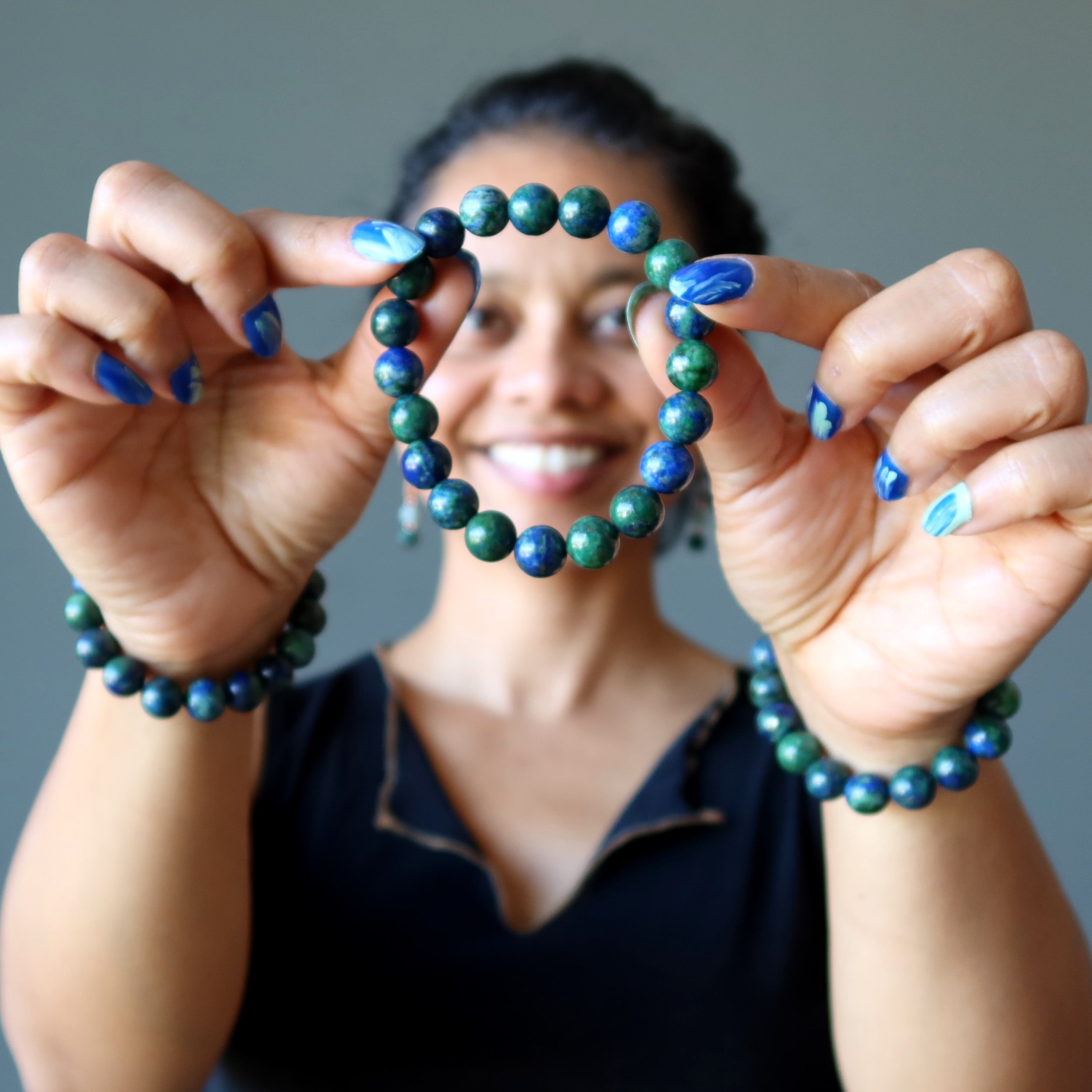 Bracelet Azurite Malachite Pierre d'Essence Terrestre