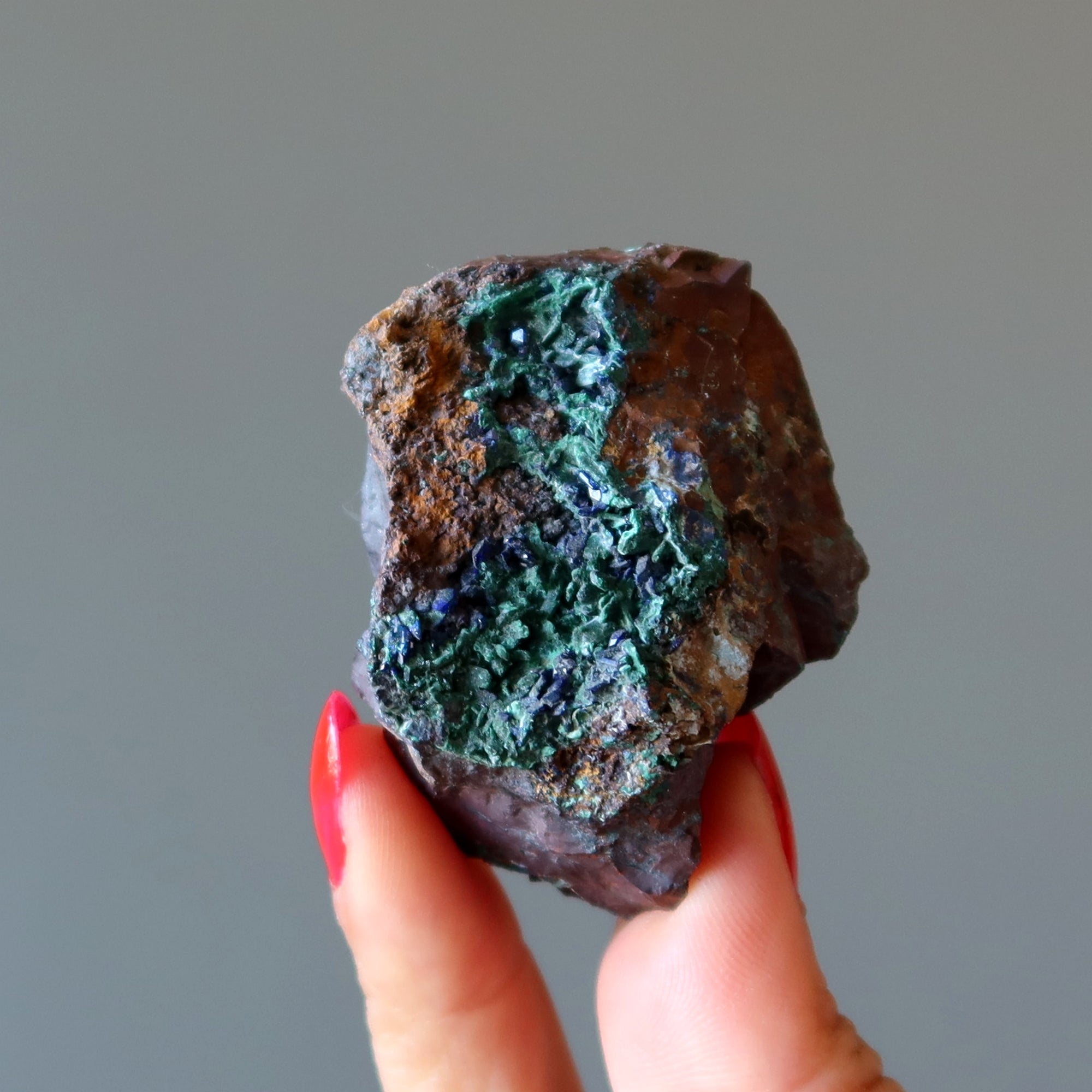 Azurite Malachite Cluster Feel the Earth Stone 2 Inch