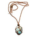 Collier en azurite World Healer Macramé Pierres Roulées
