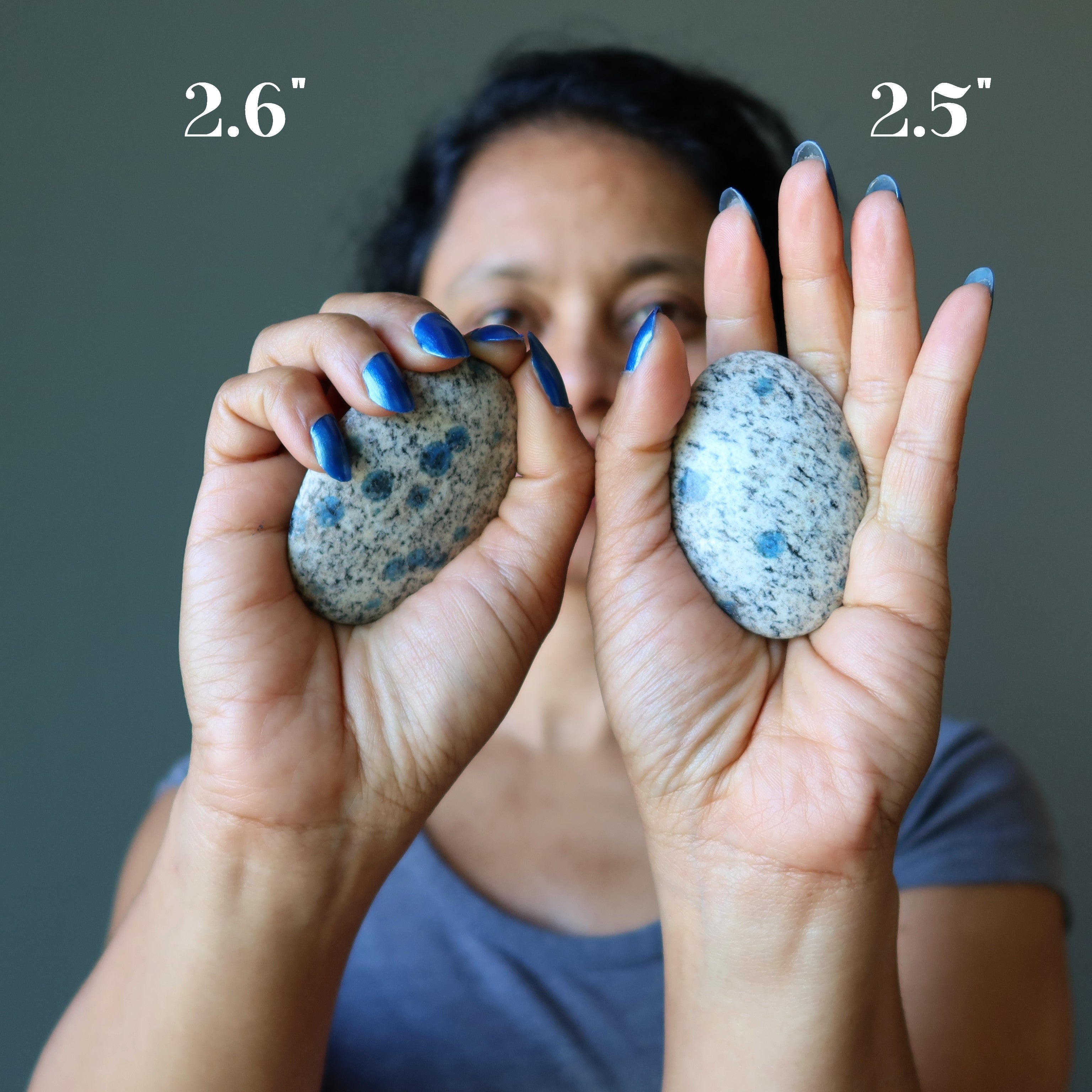 Azurite Palm Stone Bundle Smart Meditation Set of 3