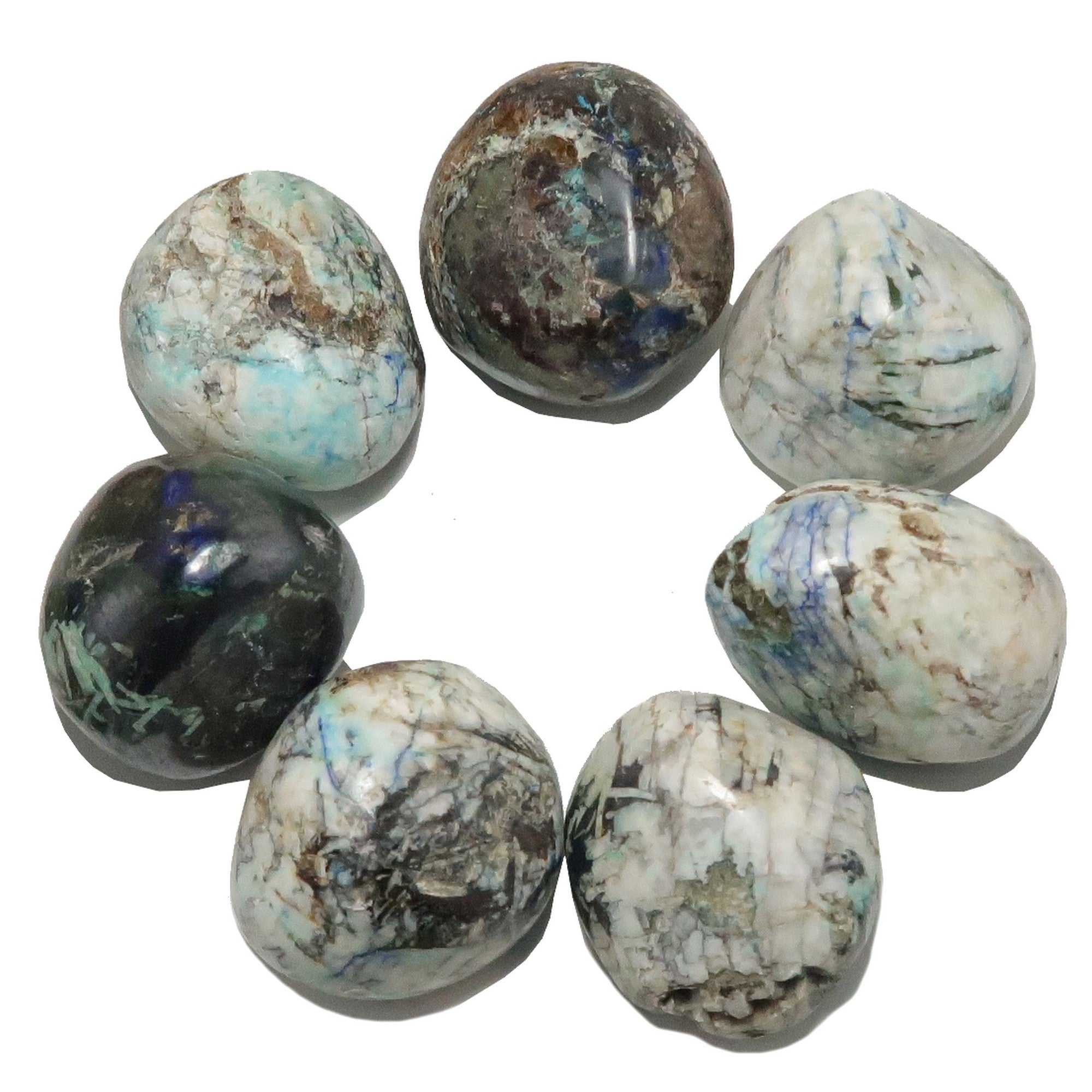 Azurite Trommelstein Blau Grün Malachit Freude