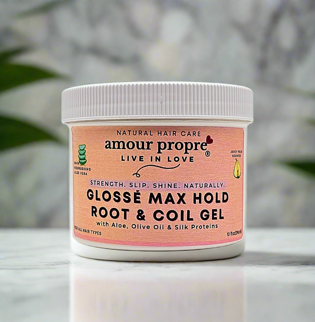 Glossé Max Hold Root & Coil Gel
mit Aloe, Olivenöl & Seidenproteinen