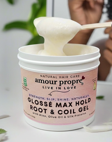 Glossé Max Hold Root & Coil Gel
mit Aloe, Olivenöl & Seidenproteinen
