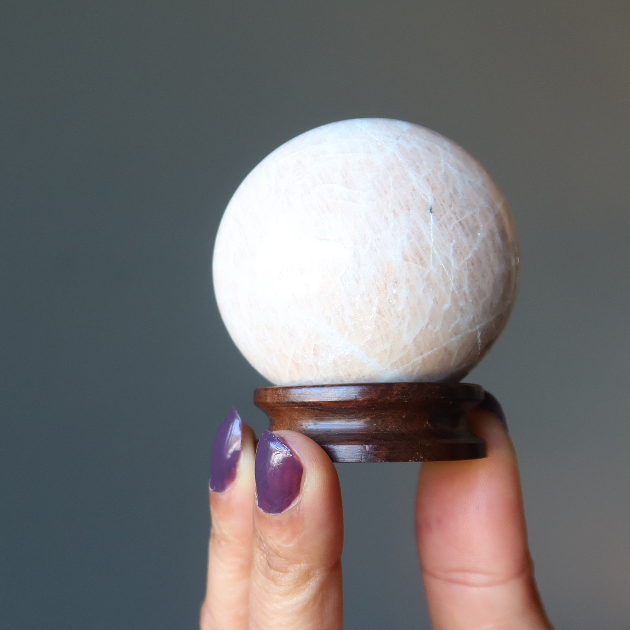 Display Stand Rosewood for Ball Egg and Stones