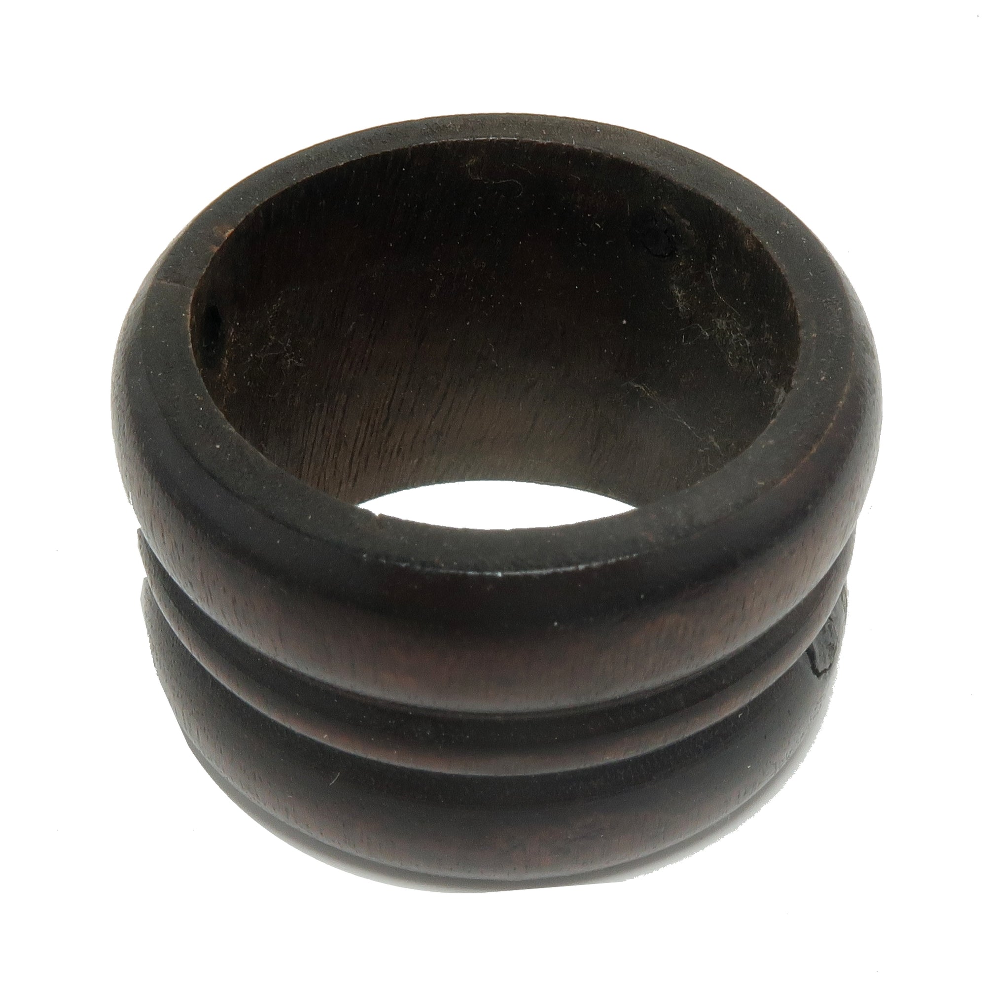 Support de présentation en bois marron foncé pour boules de cristal