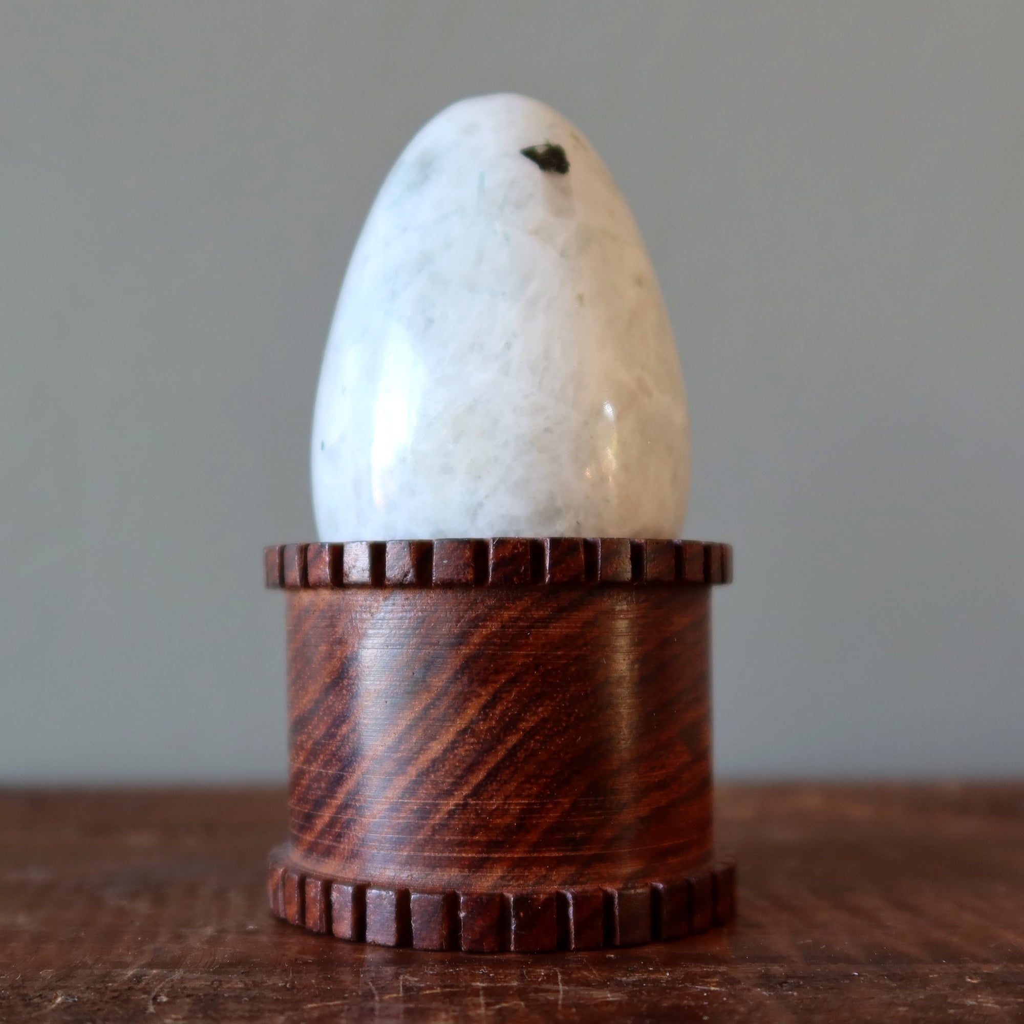Display Stand Tall Brown Wood Holder for Crystal Balls