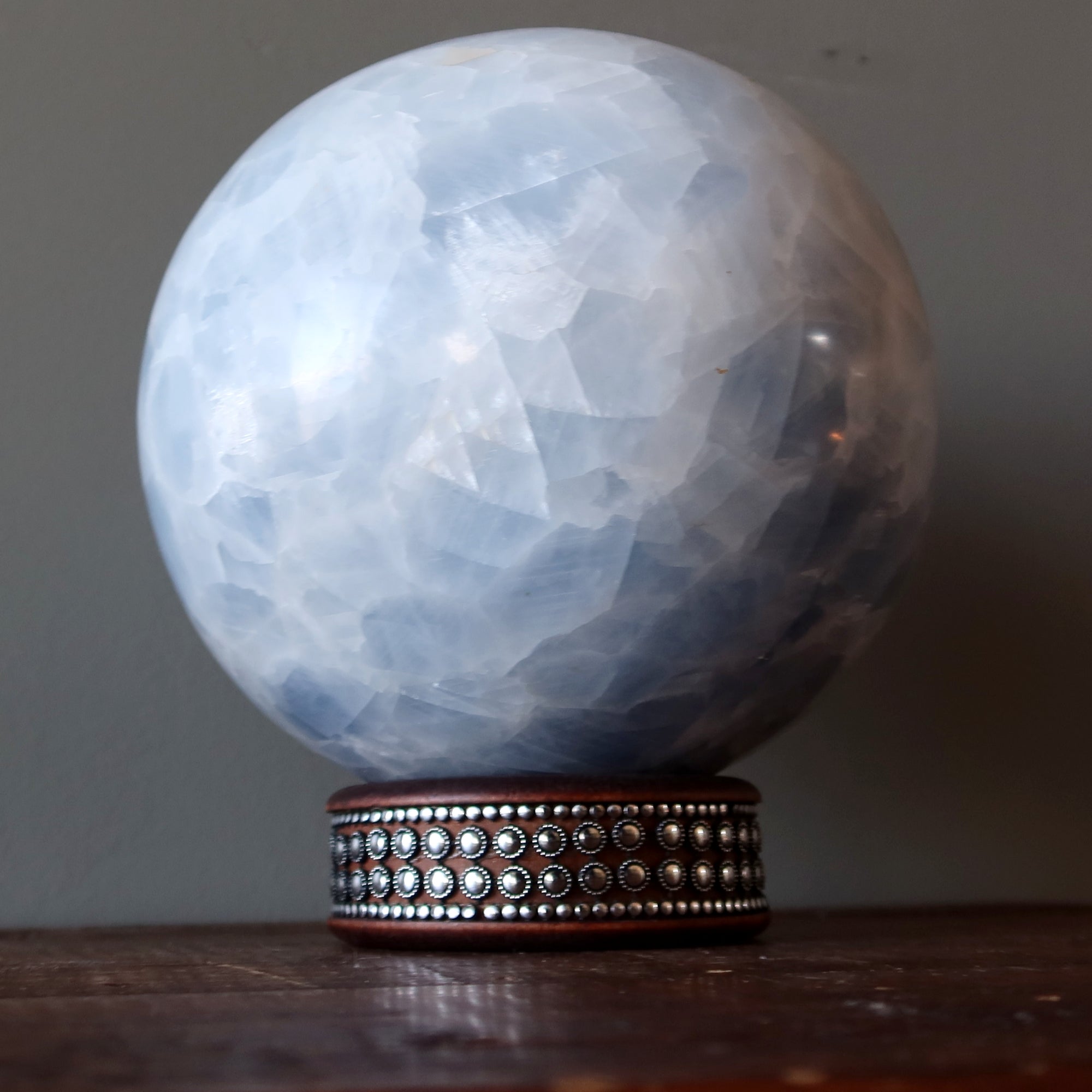 Display Stand Ornate Metal Wood for Crystal Balls