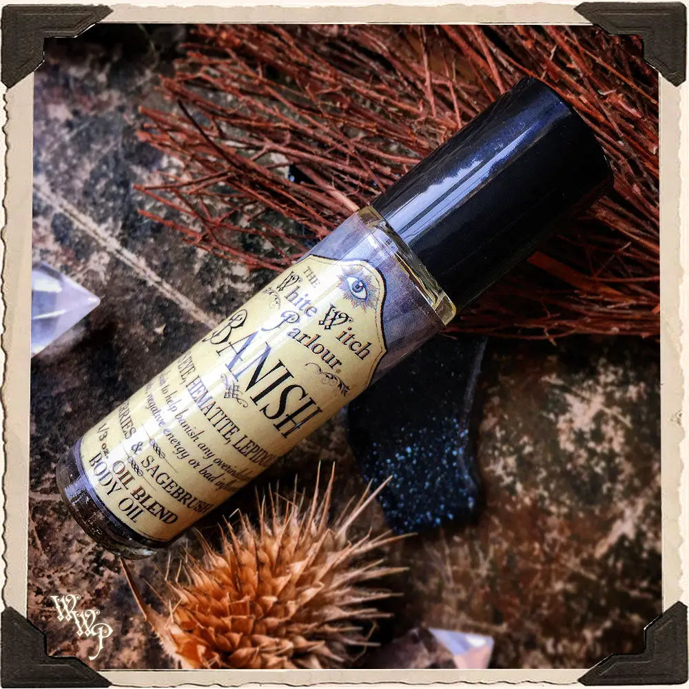 BANISH Elixier 10ml Körperöl Roll-on. Zum Entfernen von Flüchen, Verwünschungen & negativer Energie.
