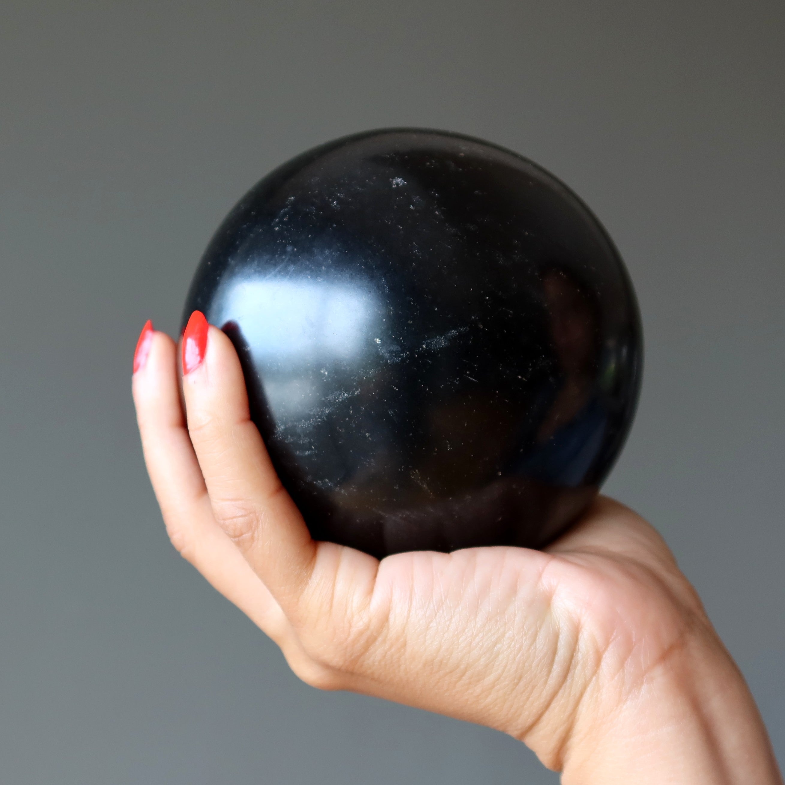 Basalt Sphere Lava Black Protection Crystal Ball