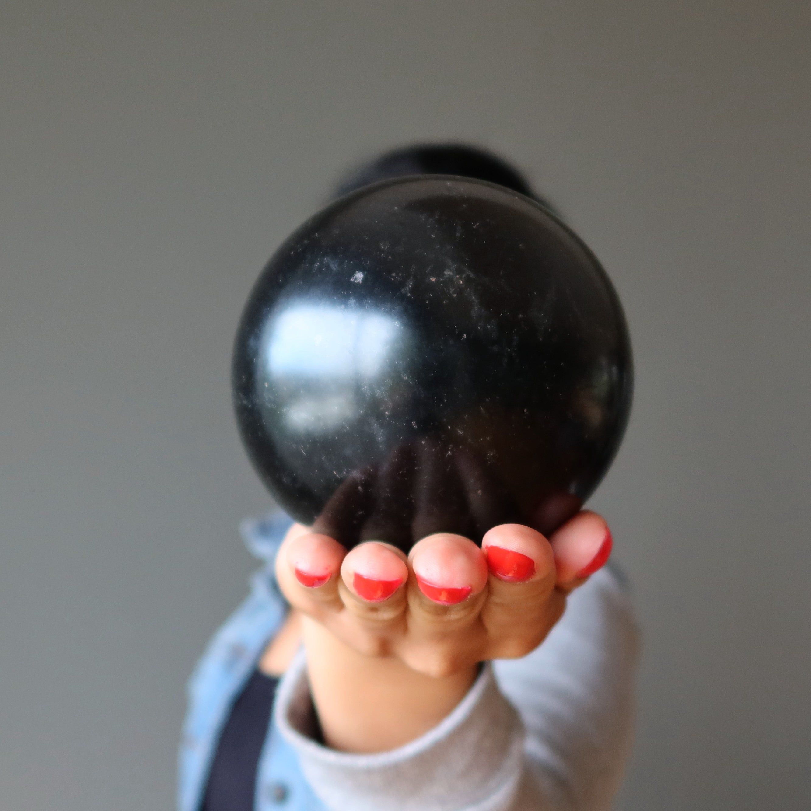 Basalt Sphere Lava Black Protection Crystal Ball