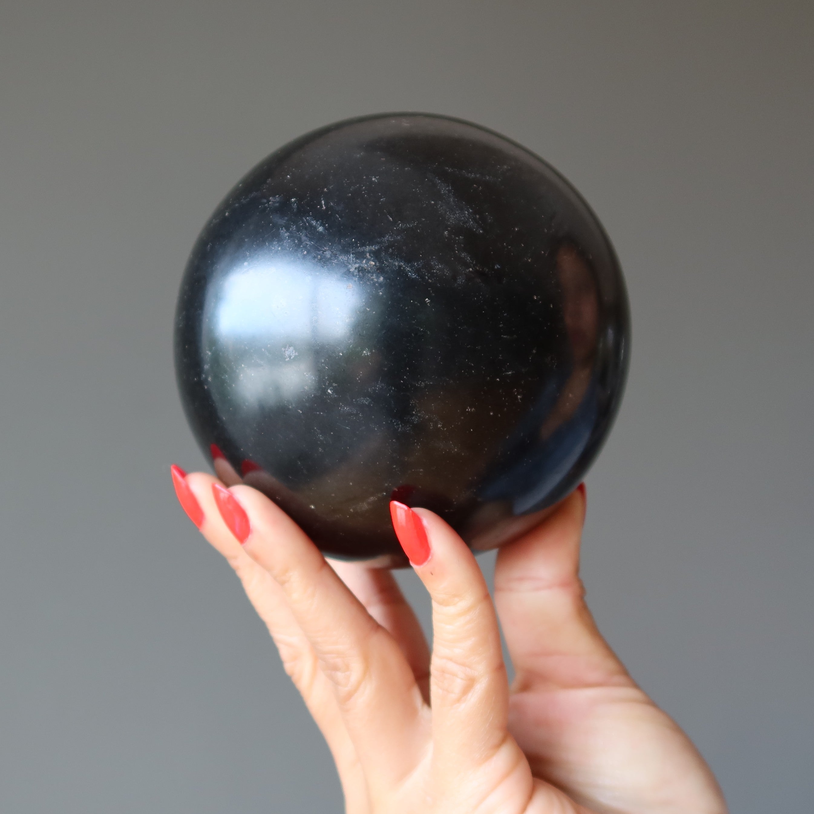 Basalt Sphere Lava Black Protection Crystal Ball