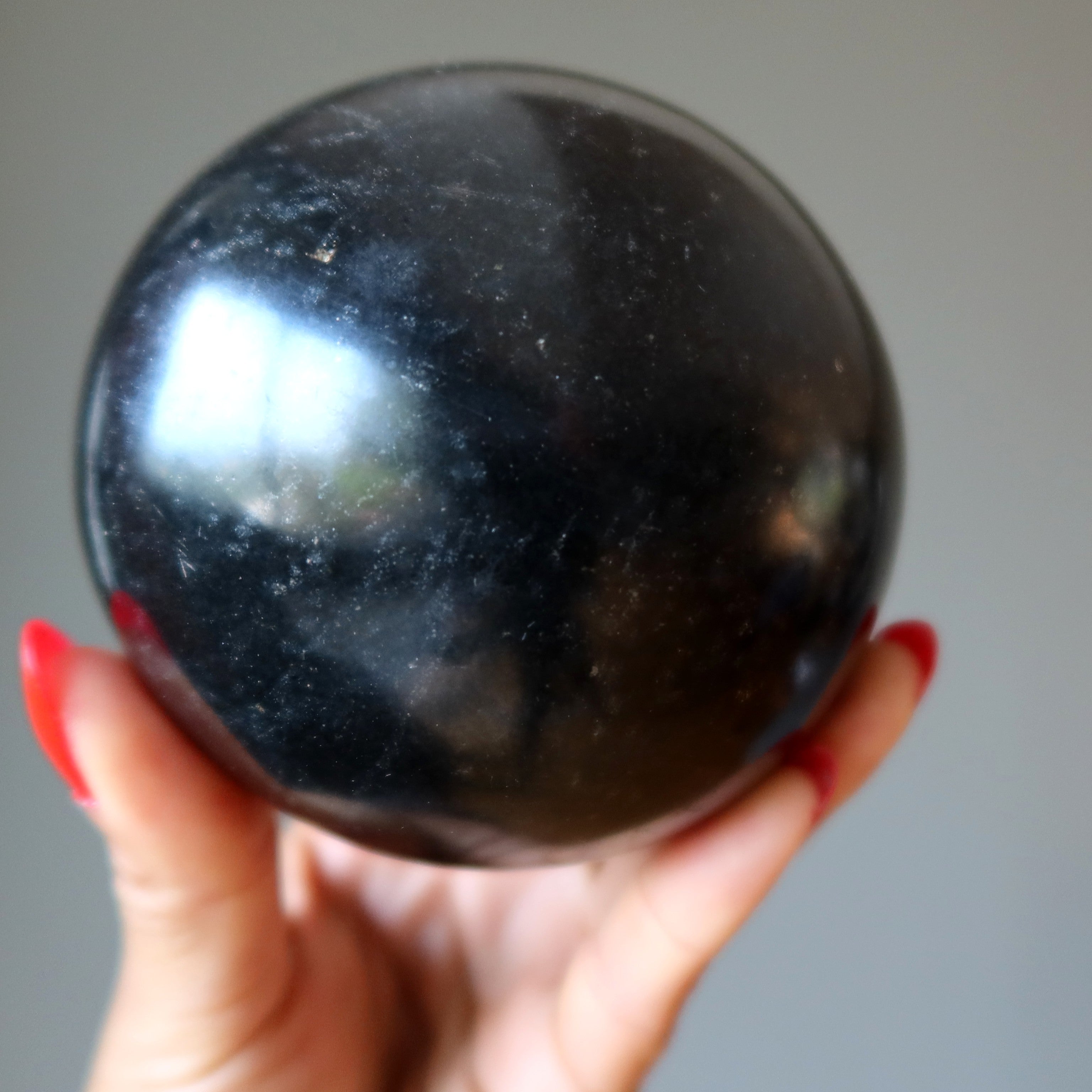 Basalt Sphere Lava Black Protection Crystal Ball