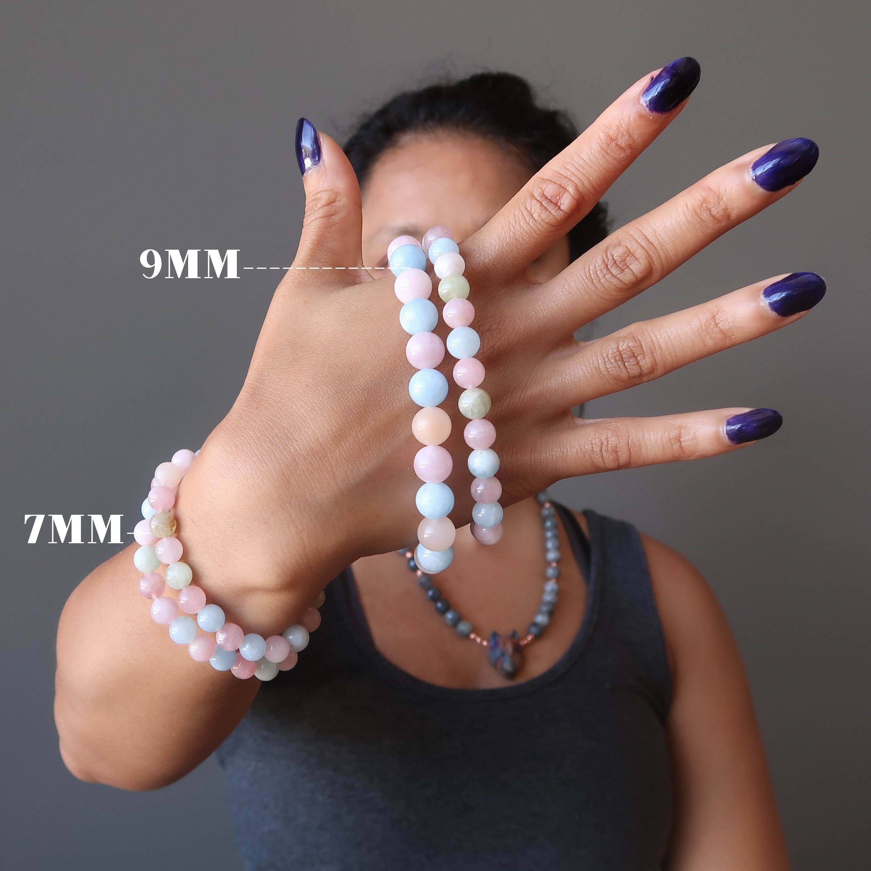 Beryll Armband Mix Pastell Aquamarin Morganit Heliodor