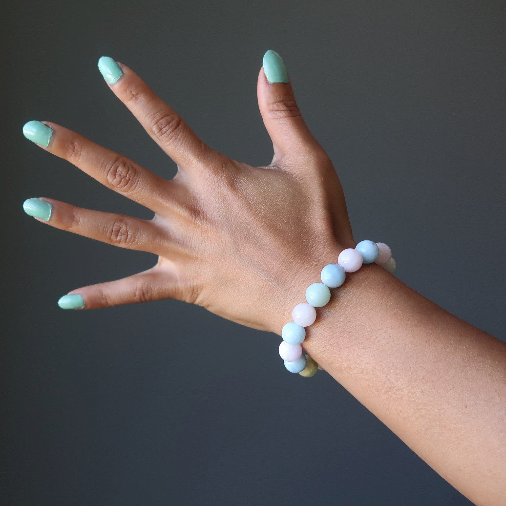 Beryll Armband Mix Pastell Aquamarin Morganit Heliodor
