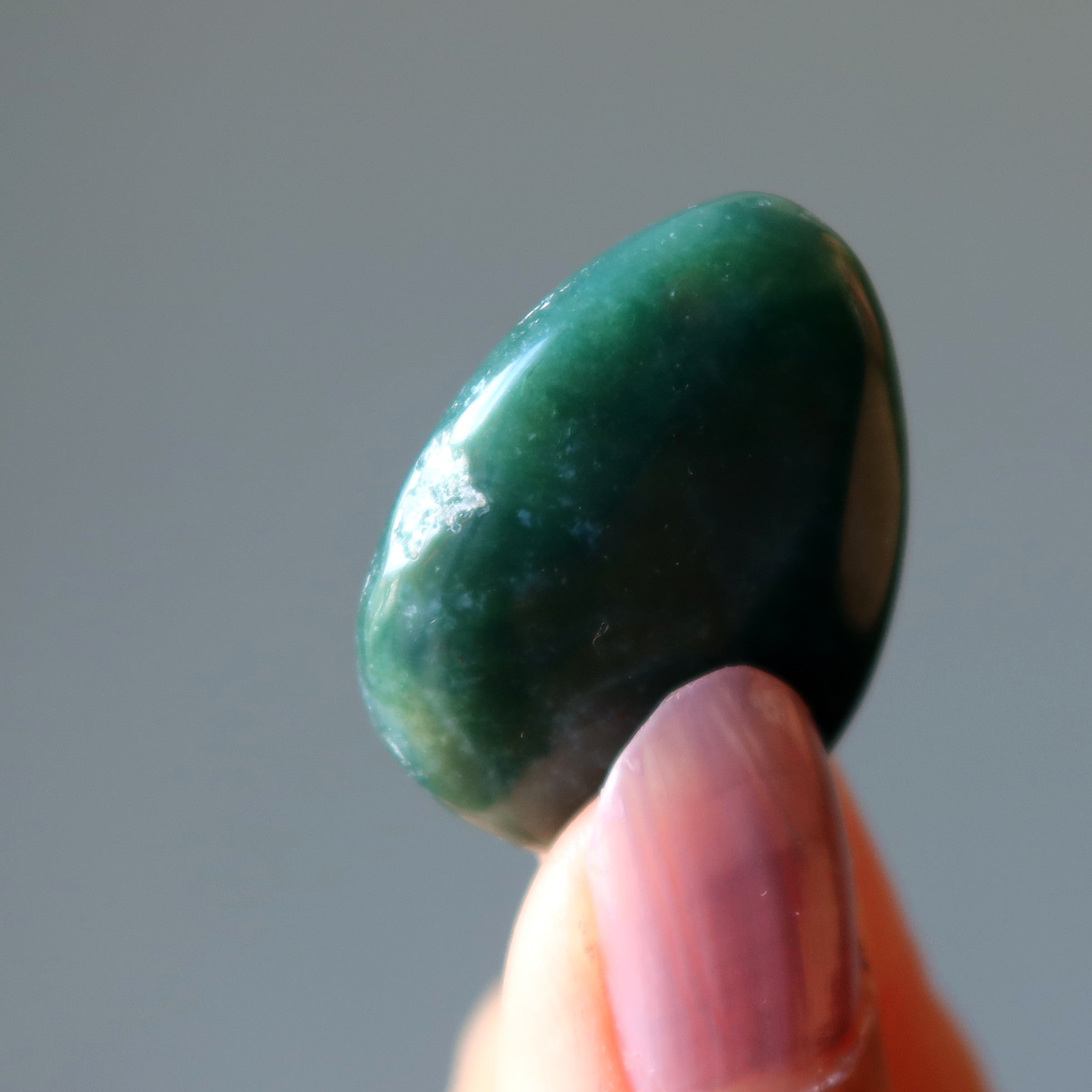 Bloodstone Grid Crystal Green Positivity Pear